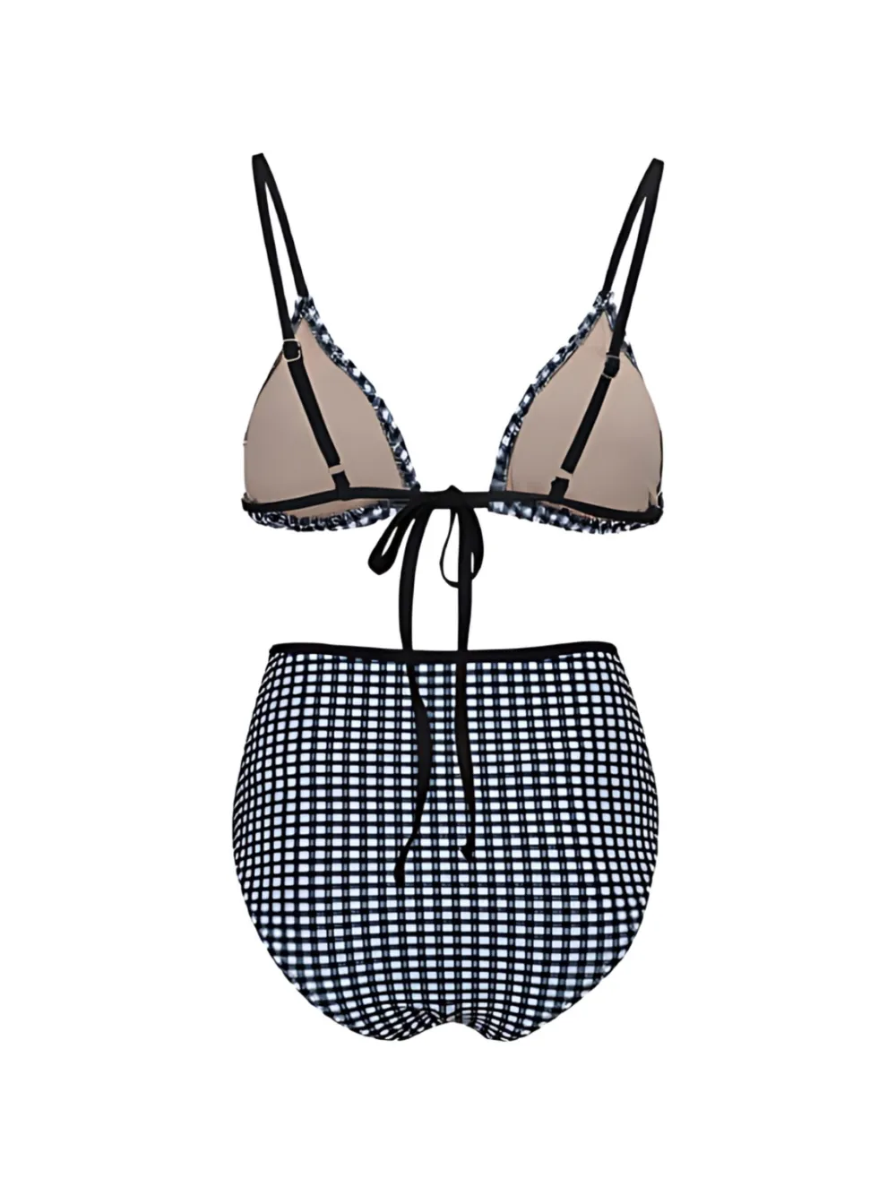 gingham high-waisted swimwear — Image 5