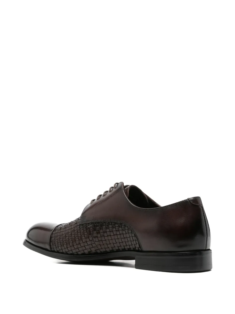 woven-panel derby shoes — Image 4