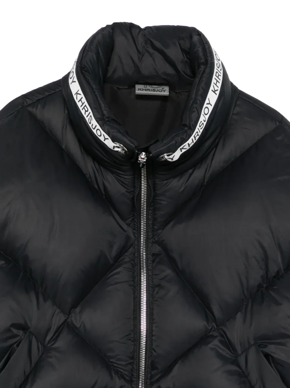 logo-tape padded jacket