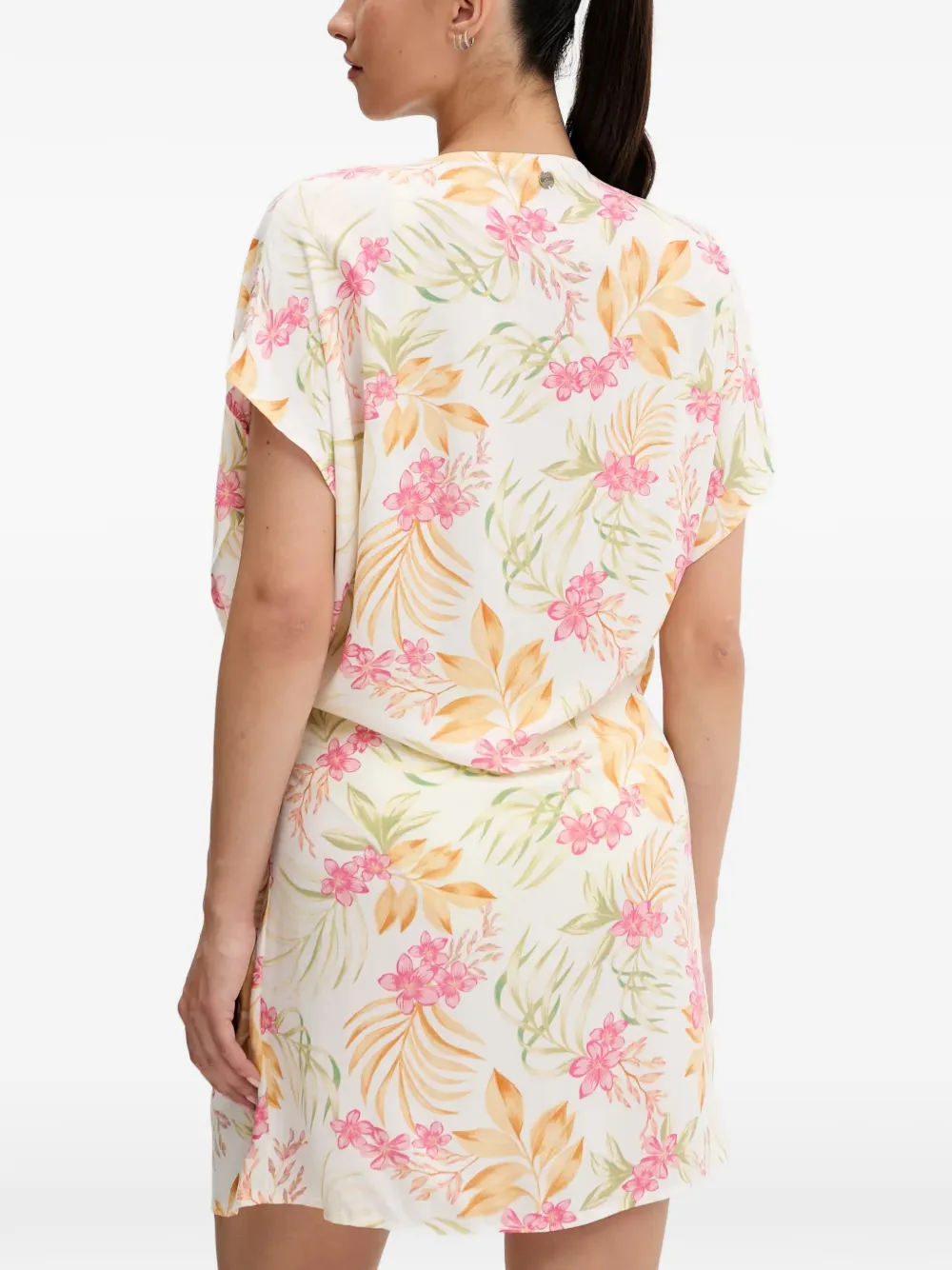 floral-print wrap beach cover-up — Image 5