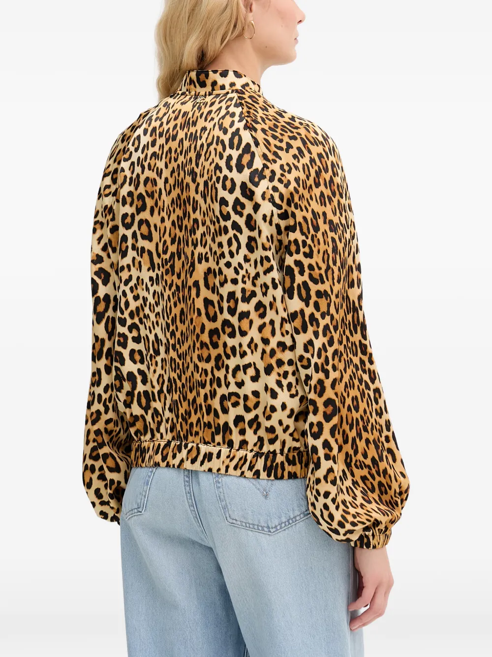 leopard-print raglan-sleeve bomber jacket — Image 4
