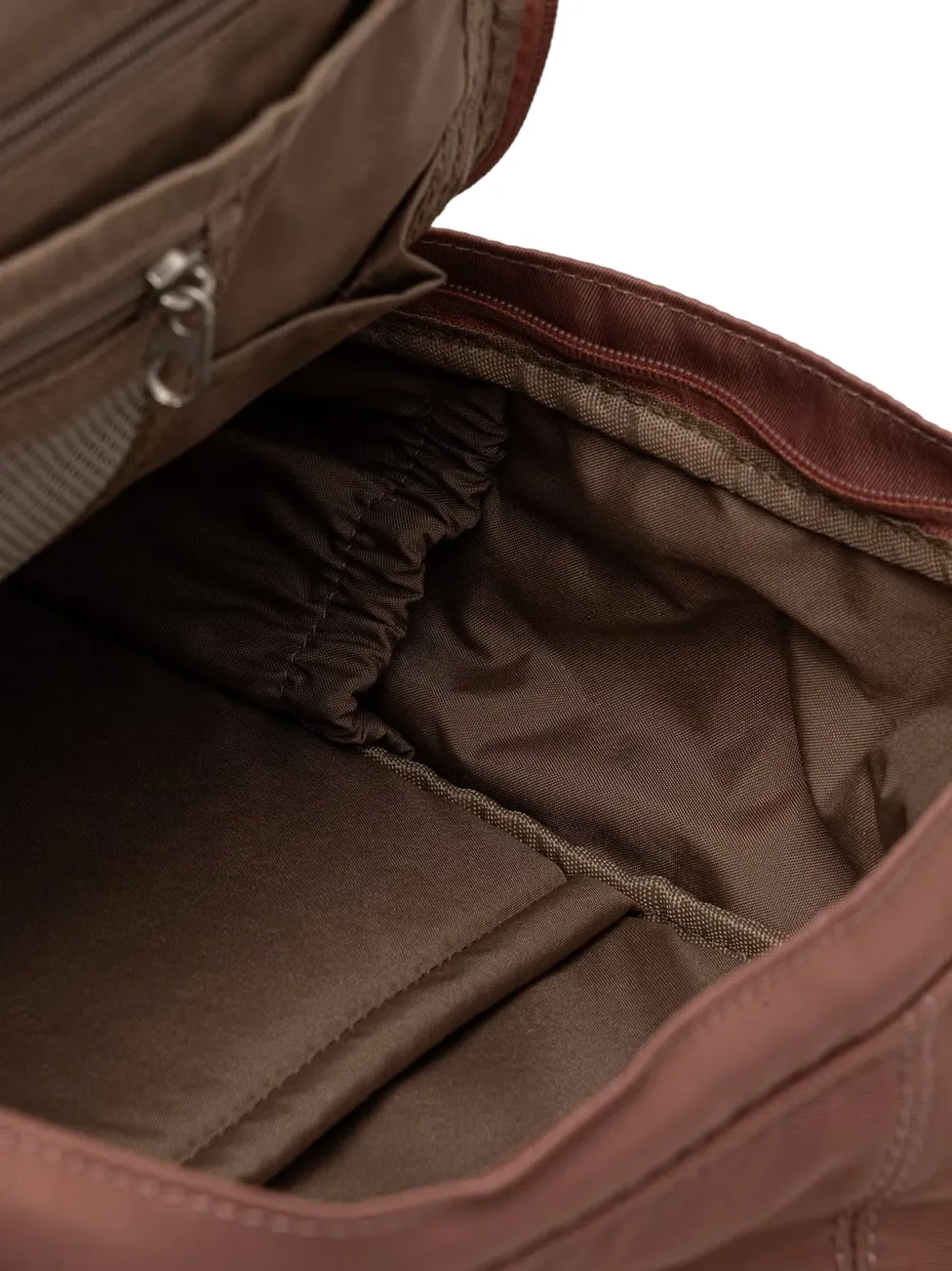 Macaroon leather-trim buckle-fastening backpack — Image 4