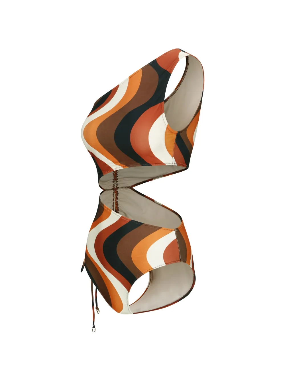 Sunset wave one-shoulder cutout swimsuit — Image 4