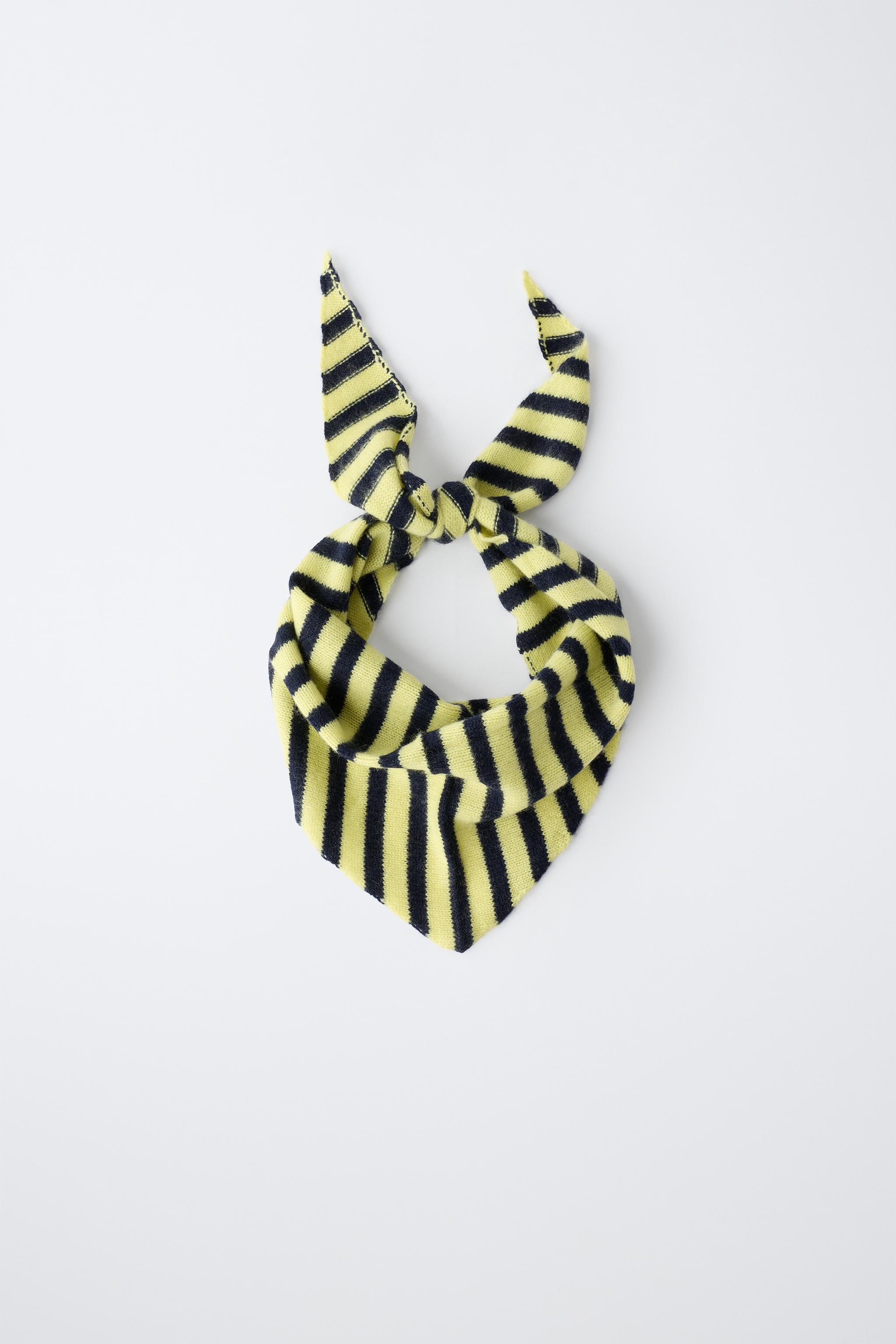 STRIPED 100% CASHMERE SCARF