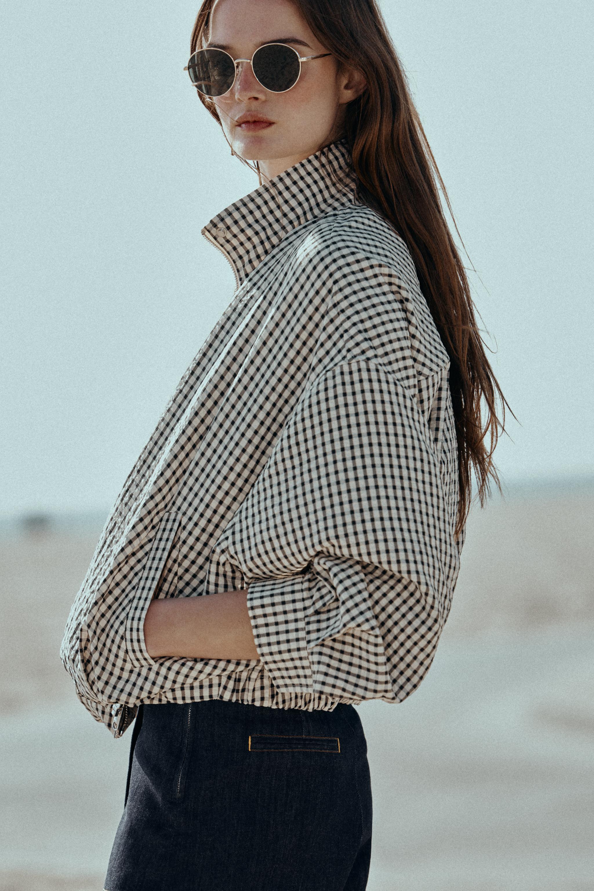 PLAID BOMBER JACKET, image 5 of 10
