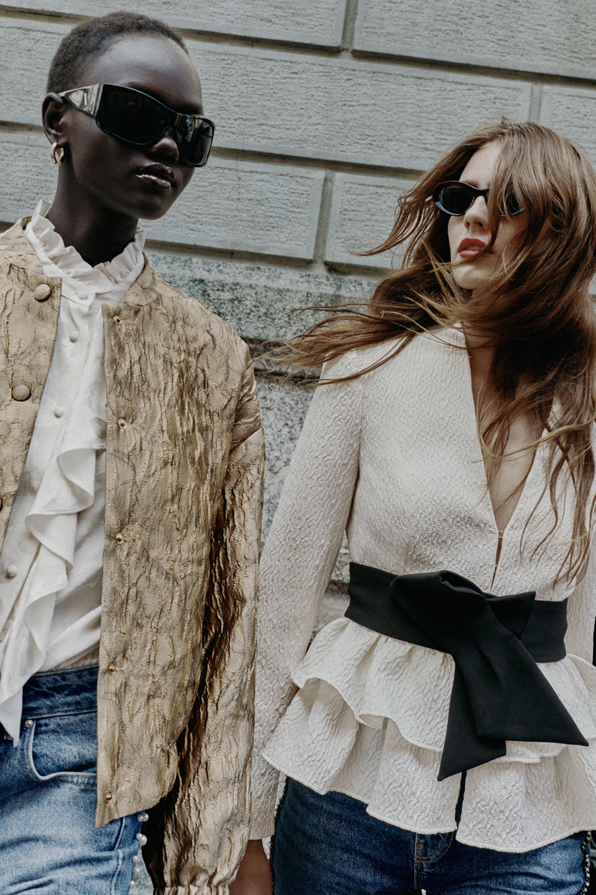 FLORAL JACQUARD BOMBER JACKET, image 7 of 10