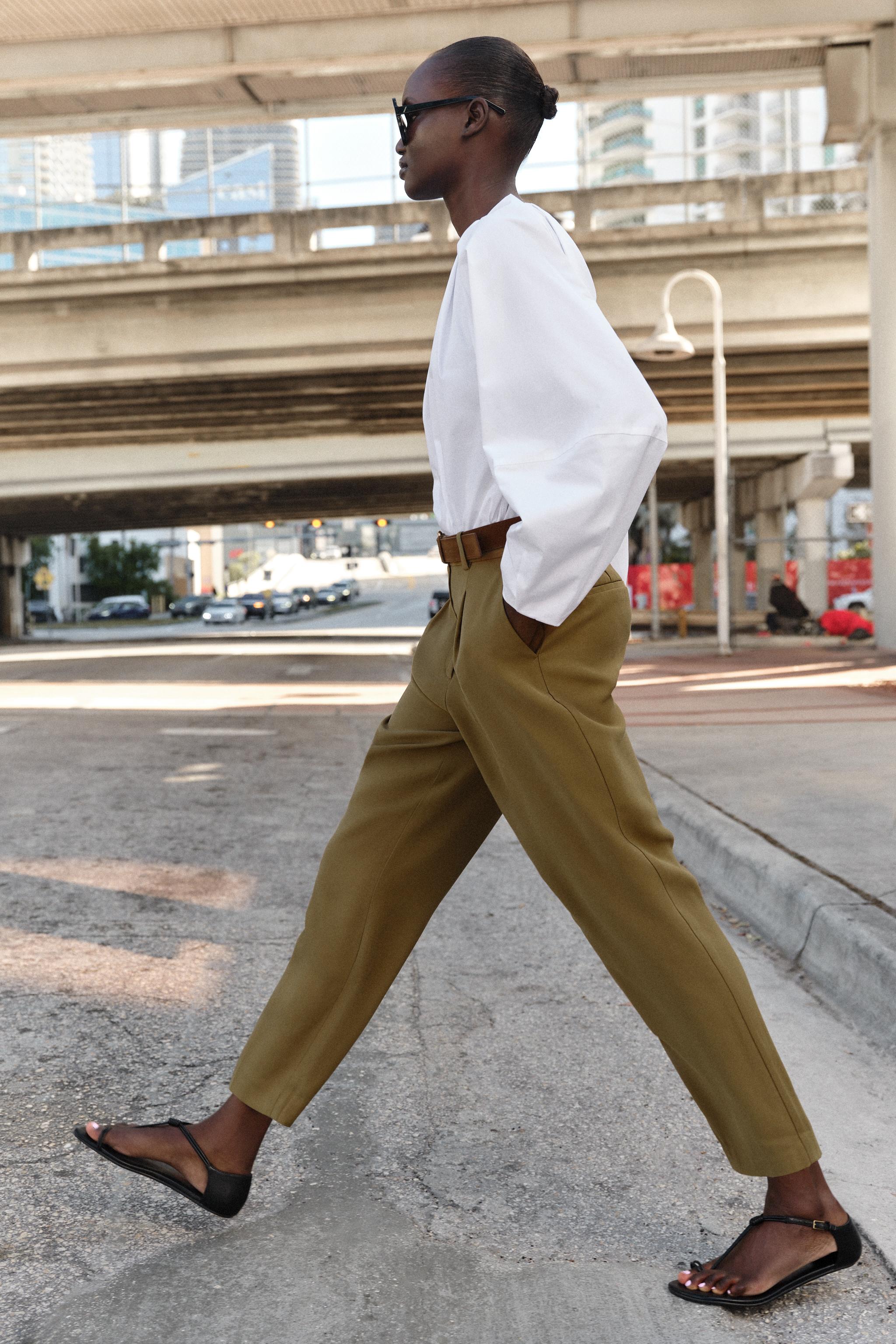 Belted Pleated Pants, image 3 of 10