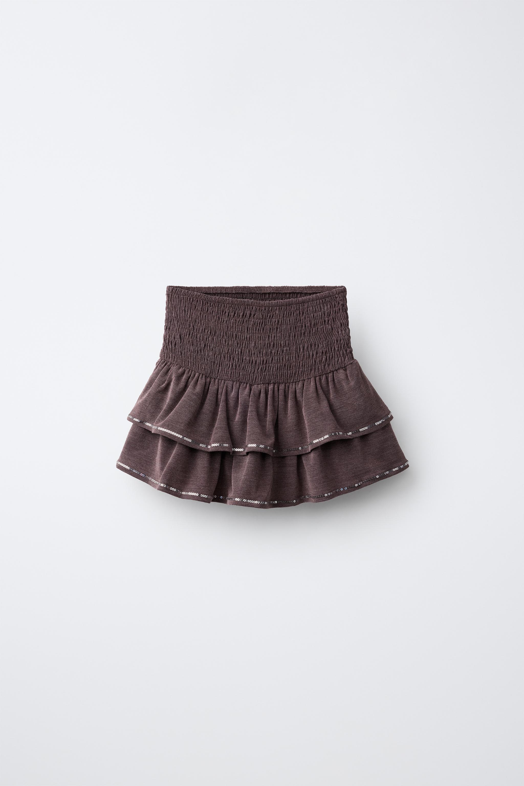 SEQUIN RUFFLE SKIRT