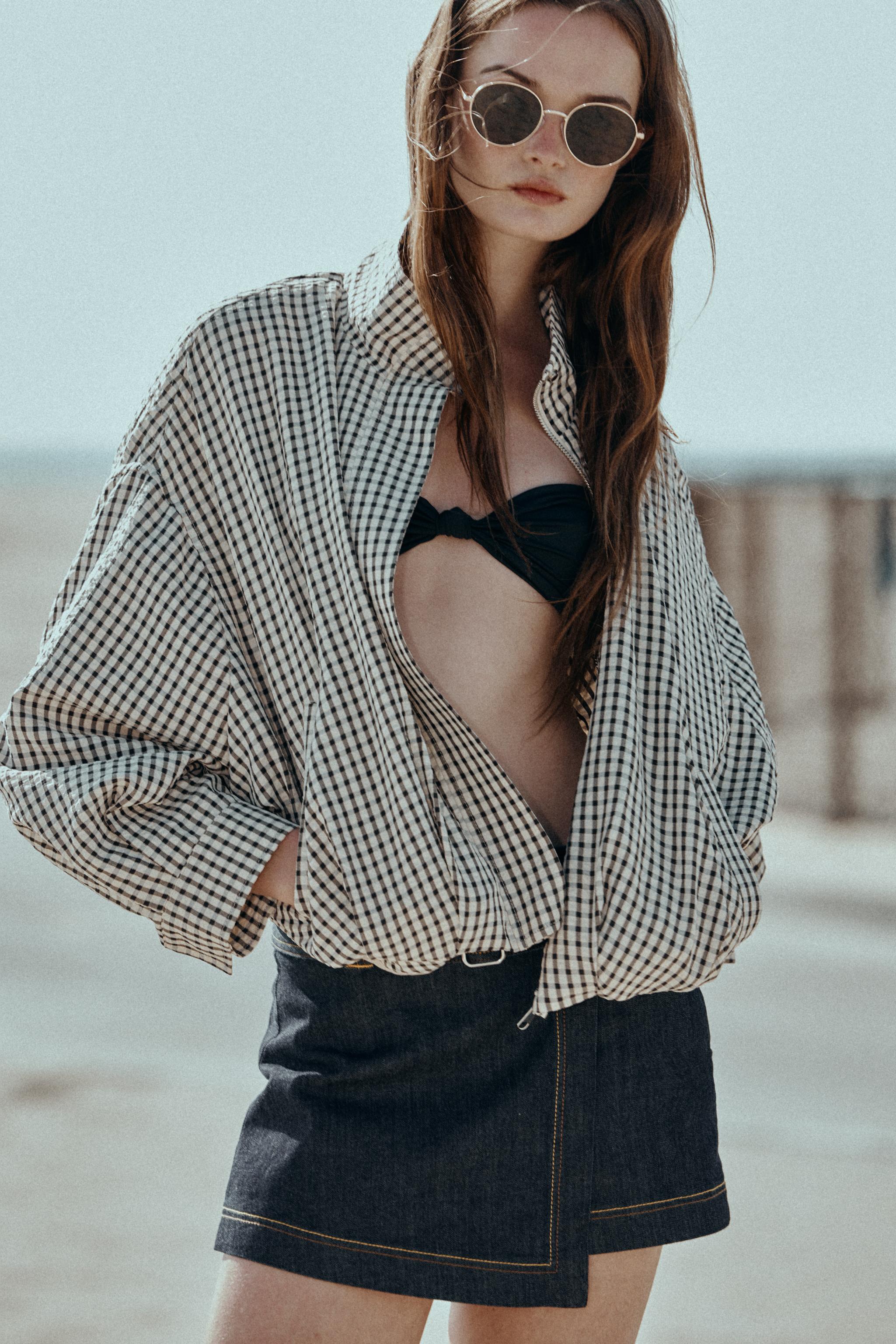 PLAID BOMBER JACKET, image 4 of 10