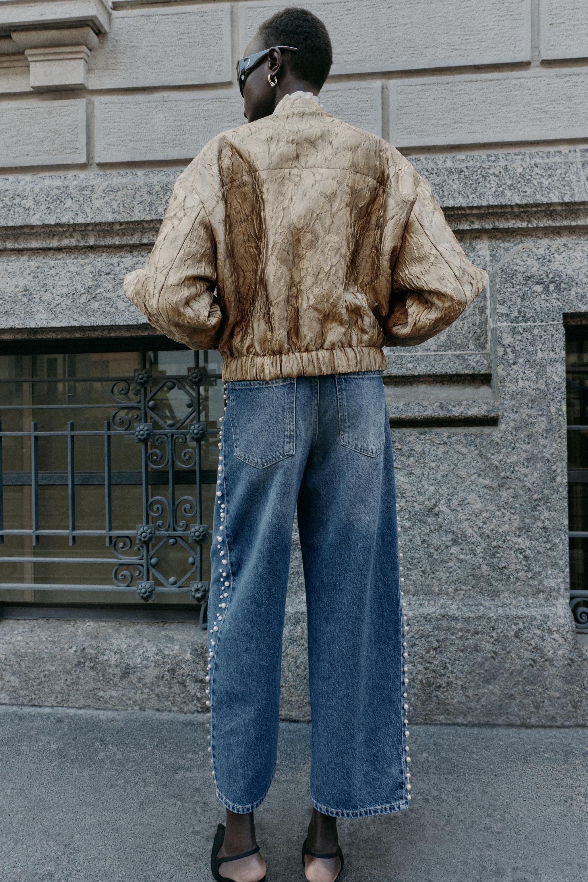 FLORAL JACQUARD BOMBER JACKET, image 4 of 10