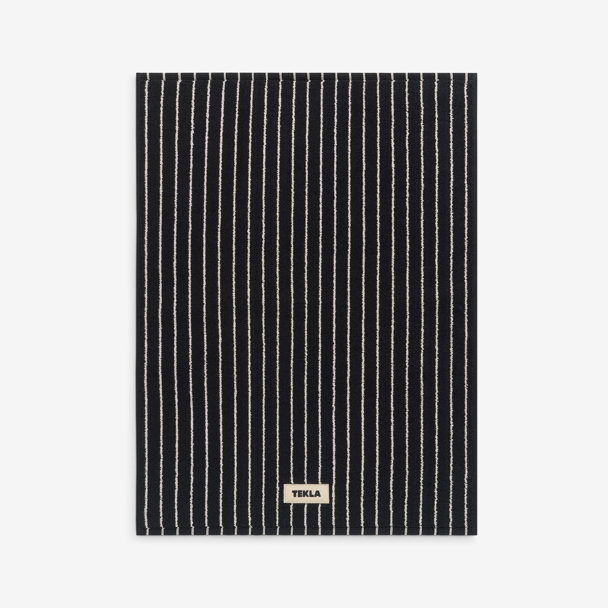 Terry Bath Mat Black Stripes