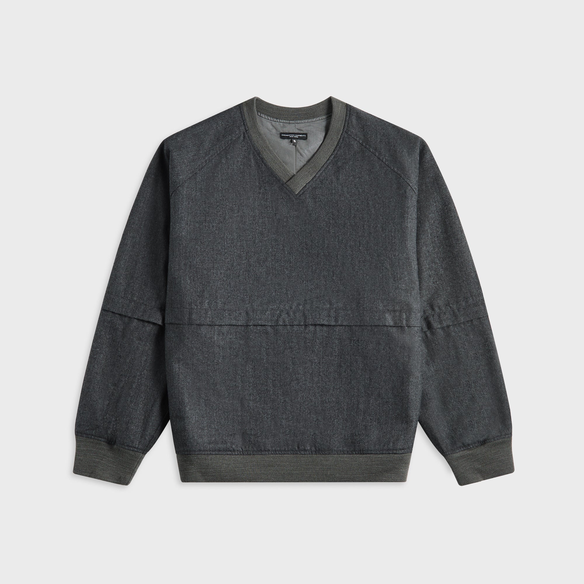 Engineered Garments Wind Pull High Count Worsted Wool Sweater - Charcoal