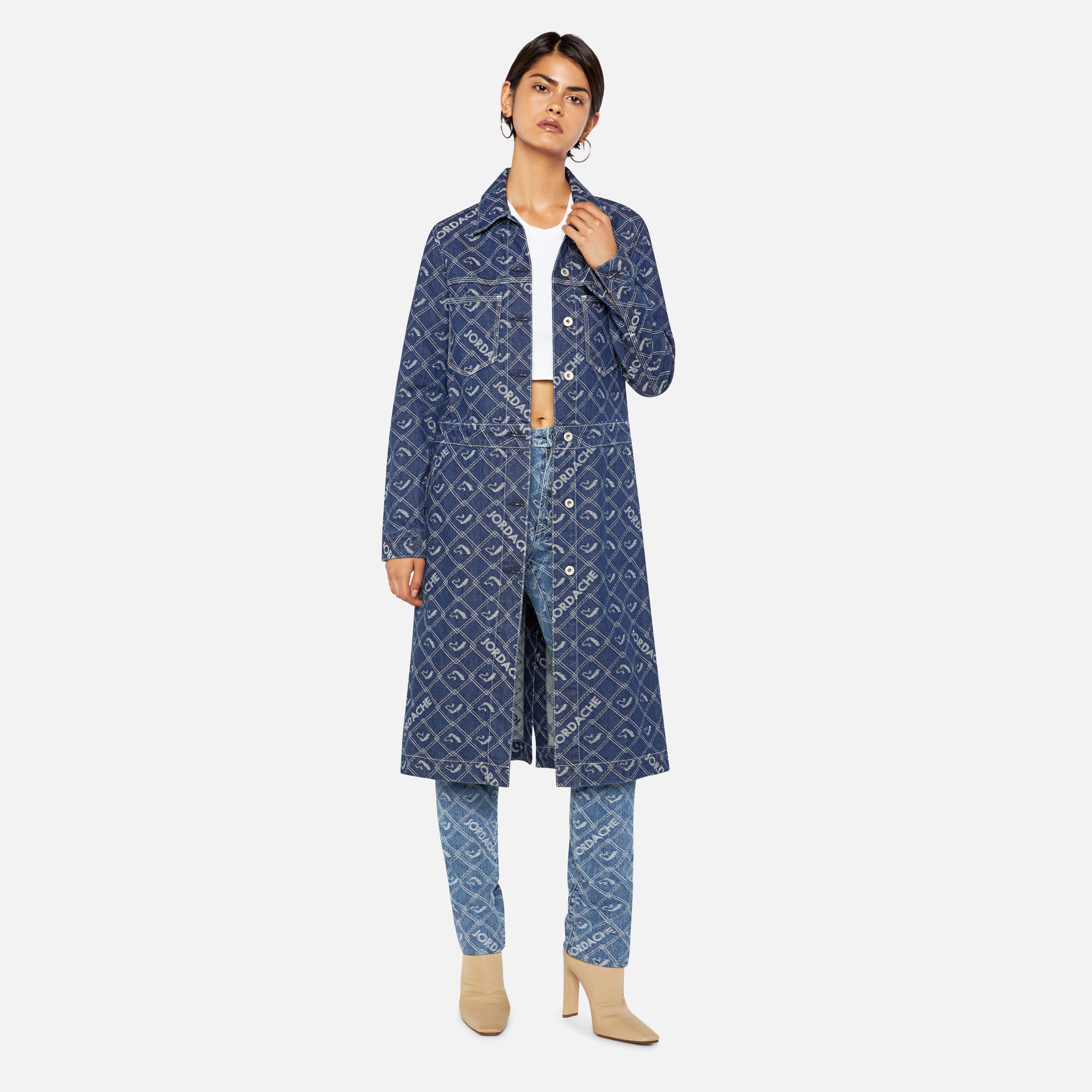 Jordache Duster Jacket - Medium Stone