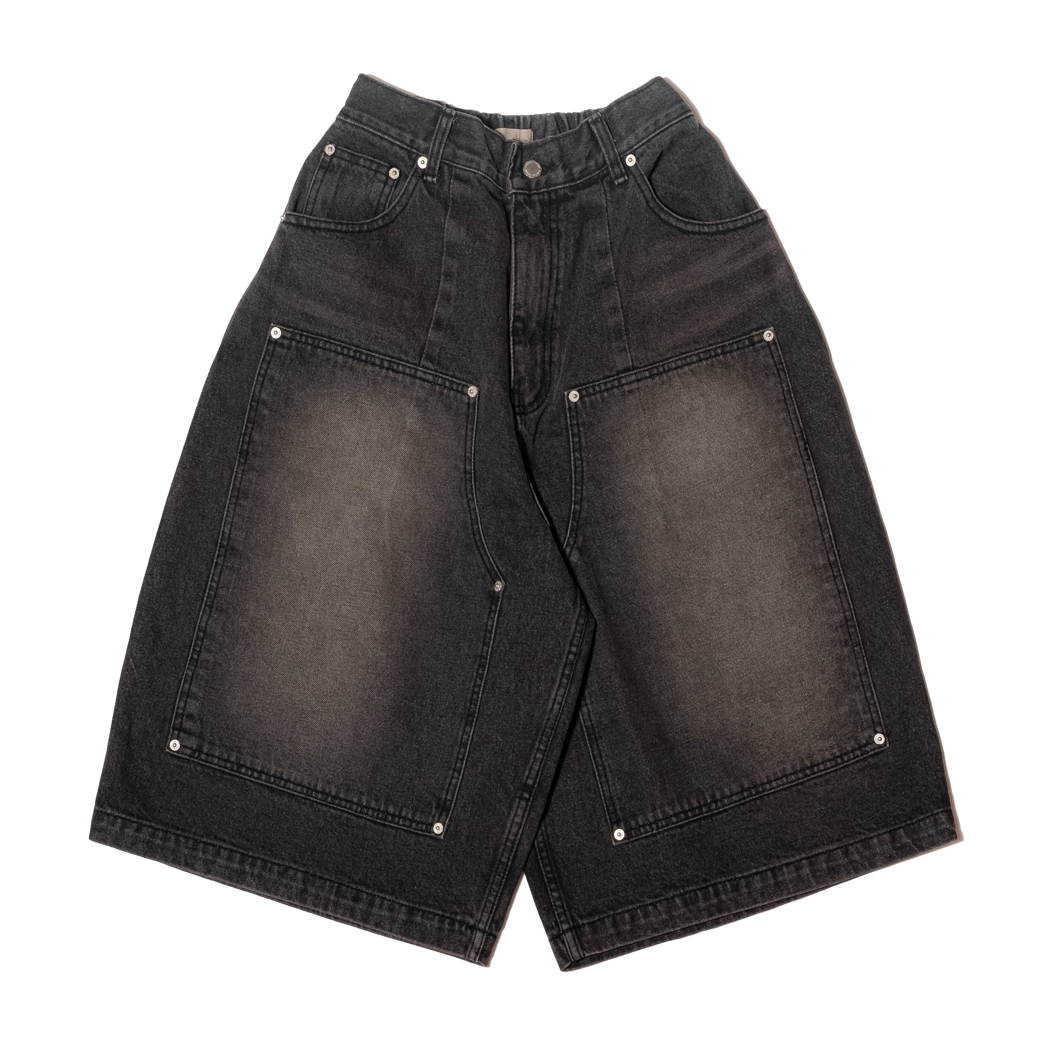 CARPENTER WIDE DENIM SHORTS