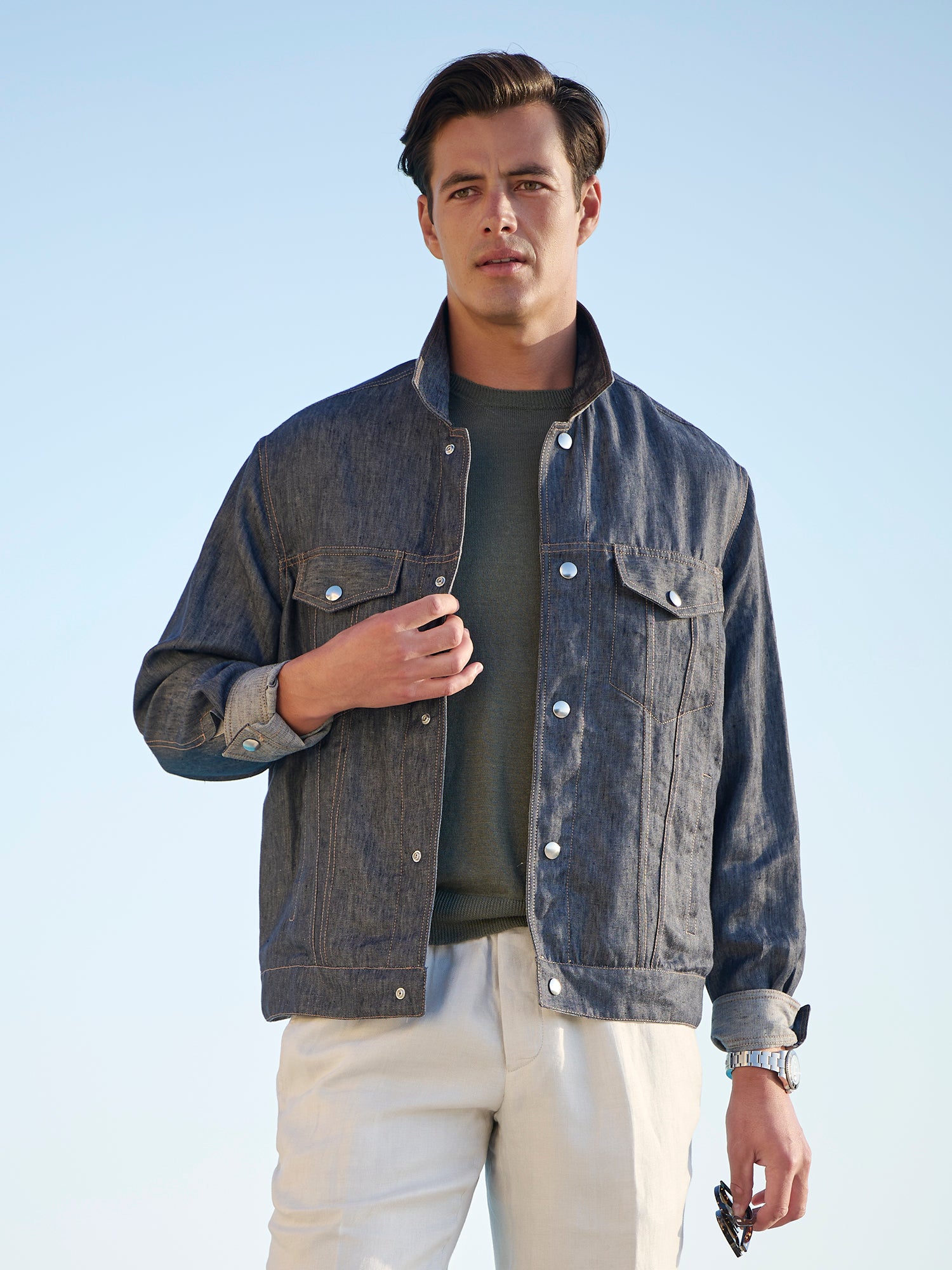 Neive Reversible Linen Jacket