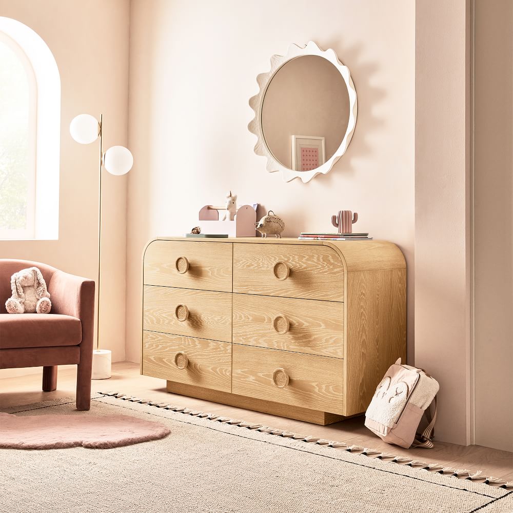 Kids Statement Knob 6-Drawer Dresser (56")