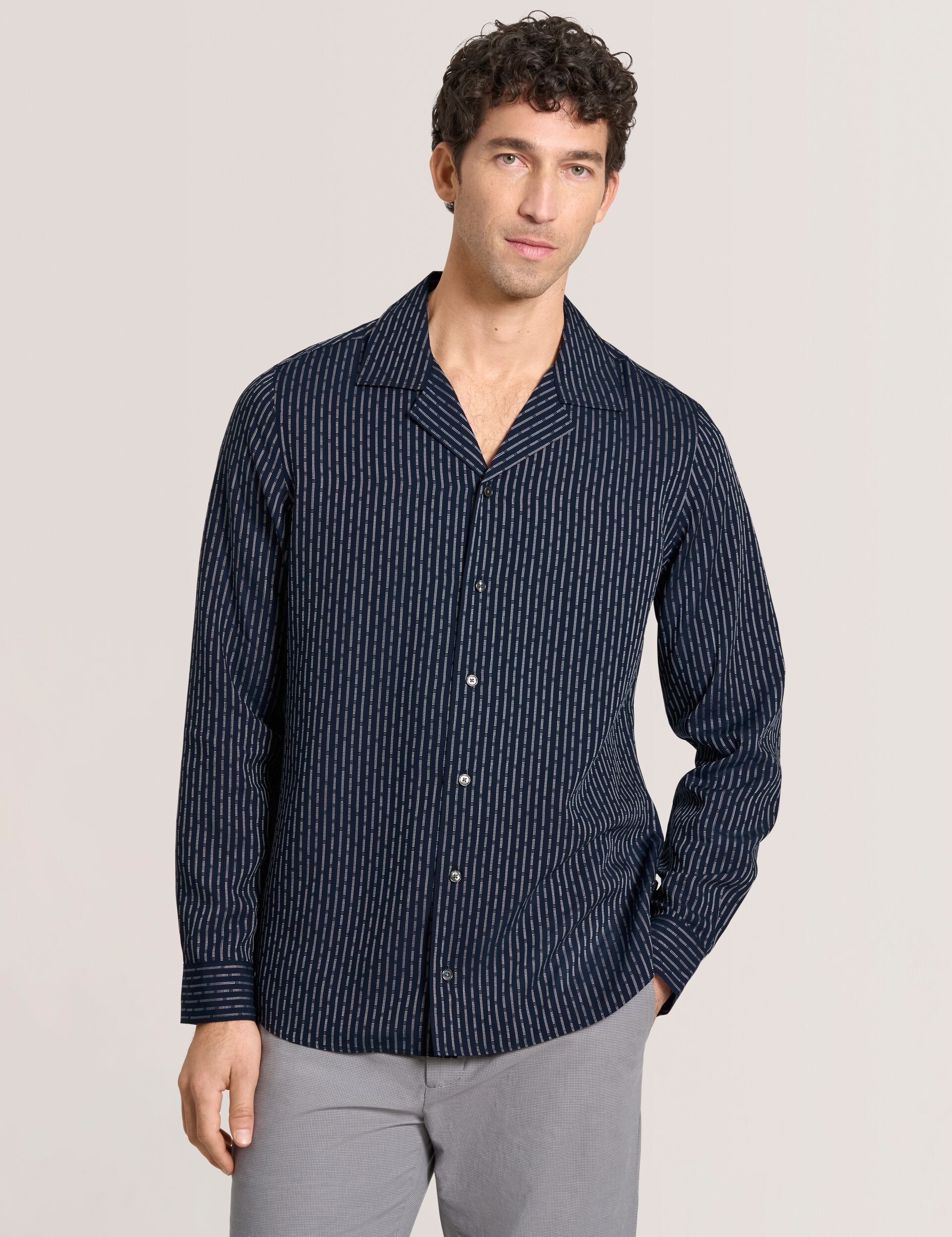 YARN DYE SHIRT | NAVY