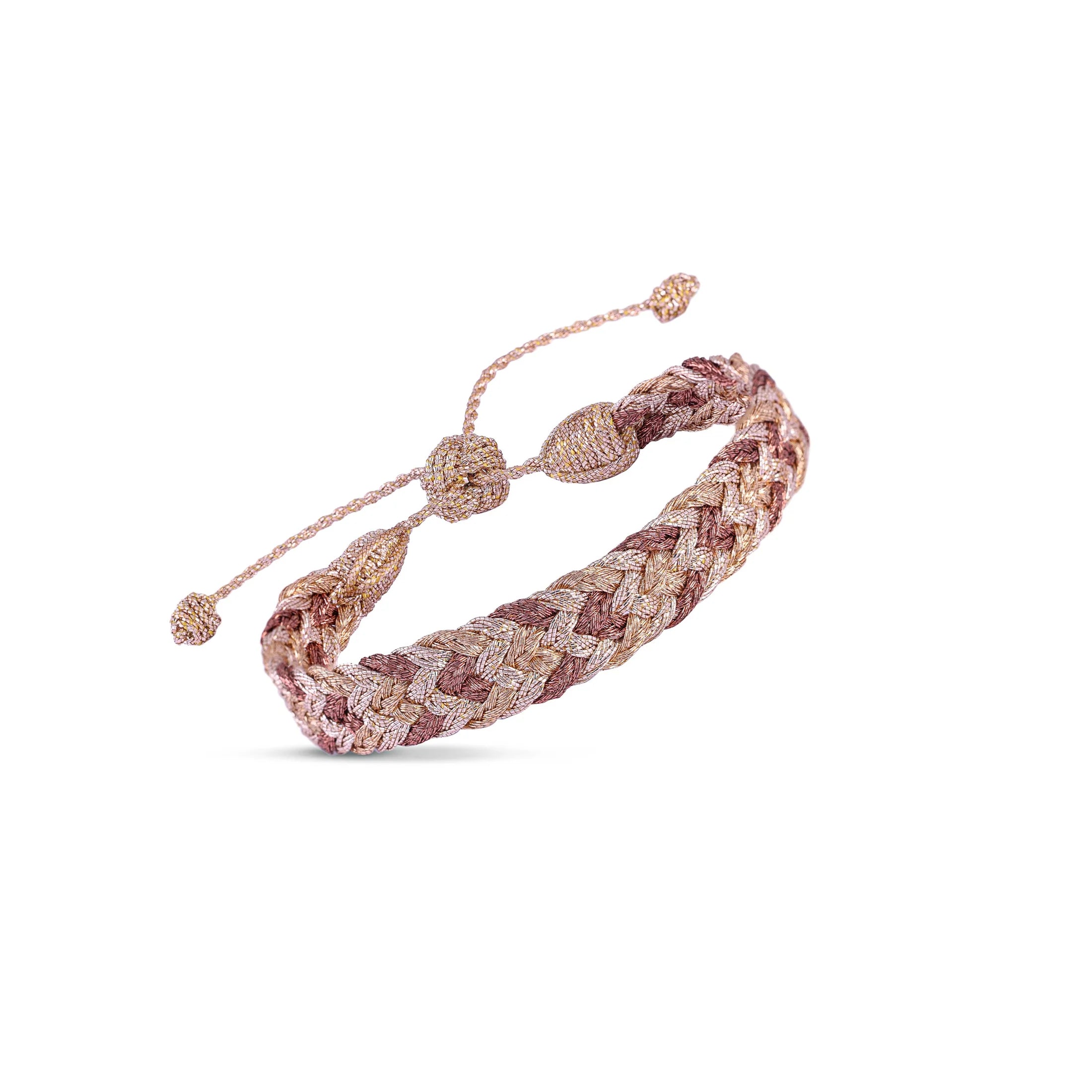 Double U Bracelet Rose Gold Pine Mocha