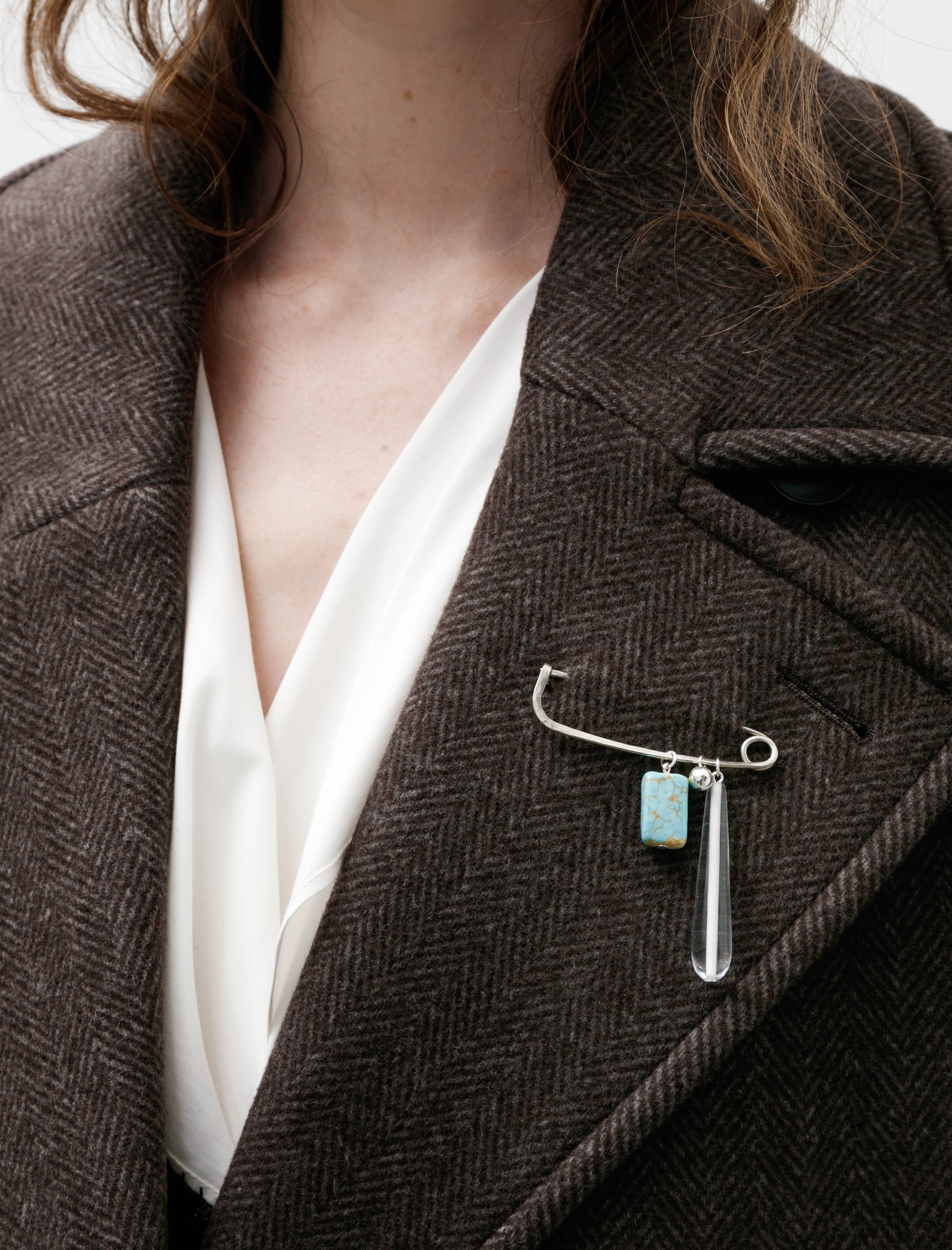 Pull Brooch Turquoise