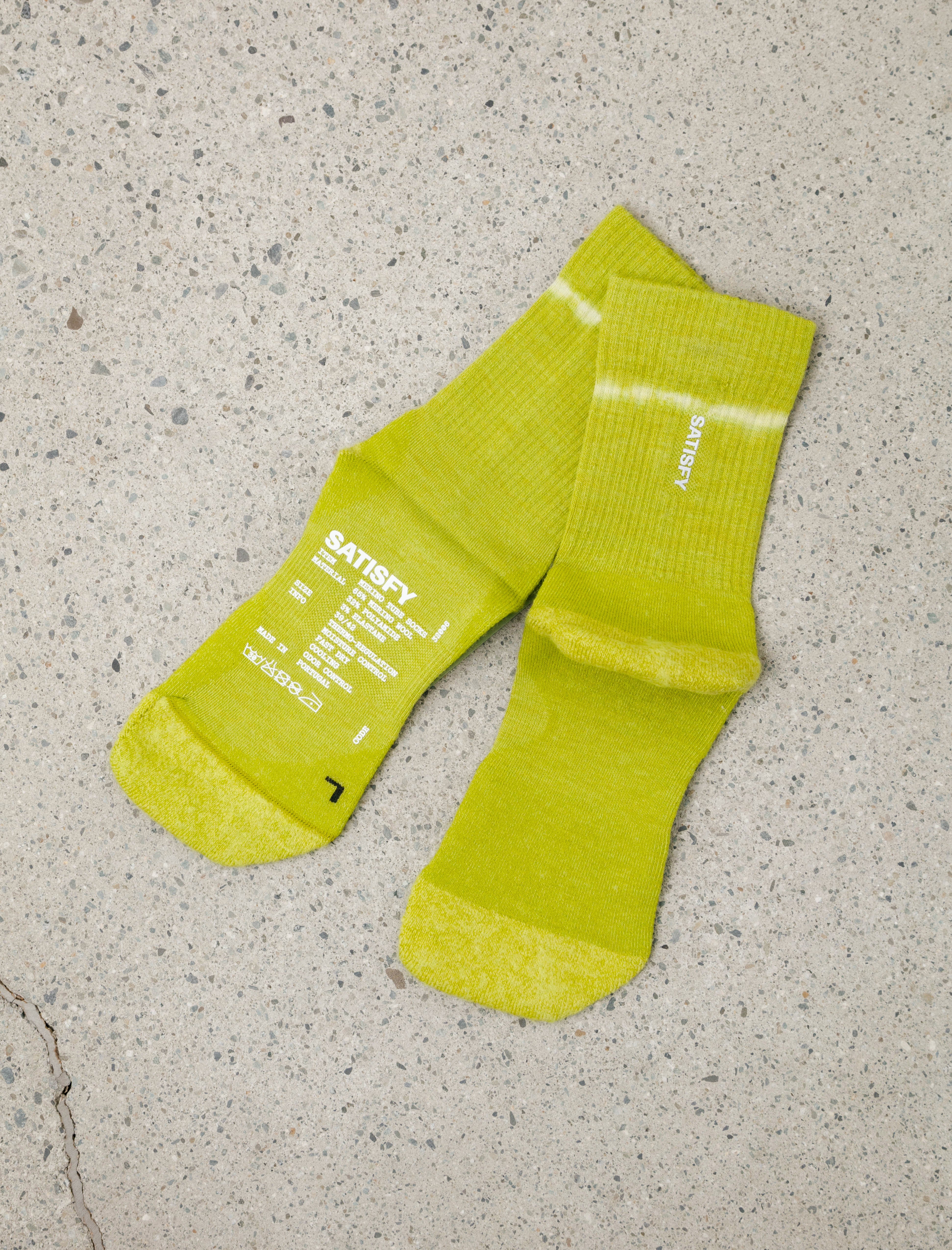 Merino Nylon Tube Socks Grenoble Green Tie Dye