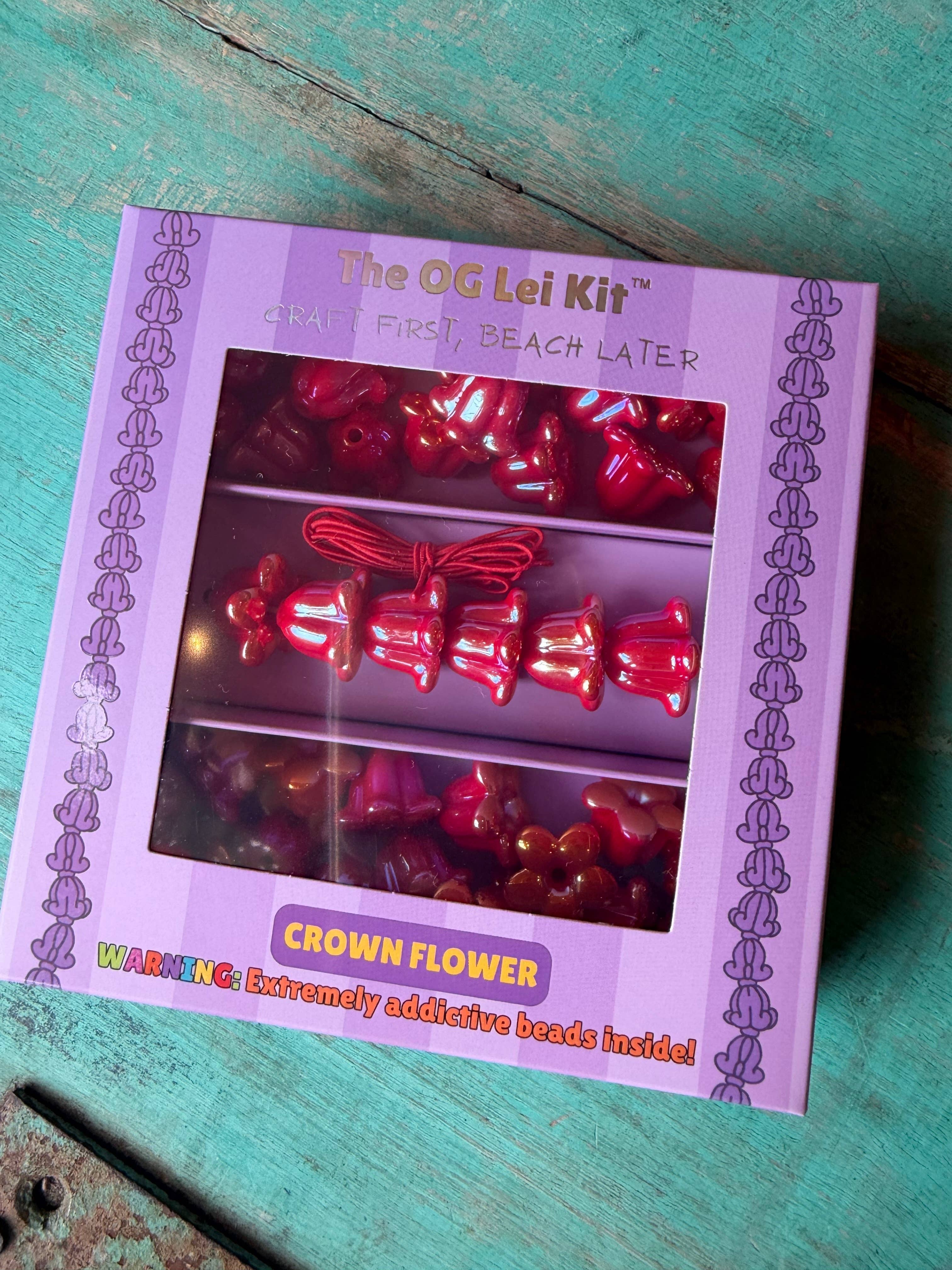 Kailua Beads The OG Lei Kit™ - Crown Flower: Solid Red