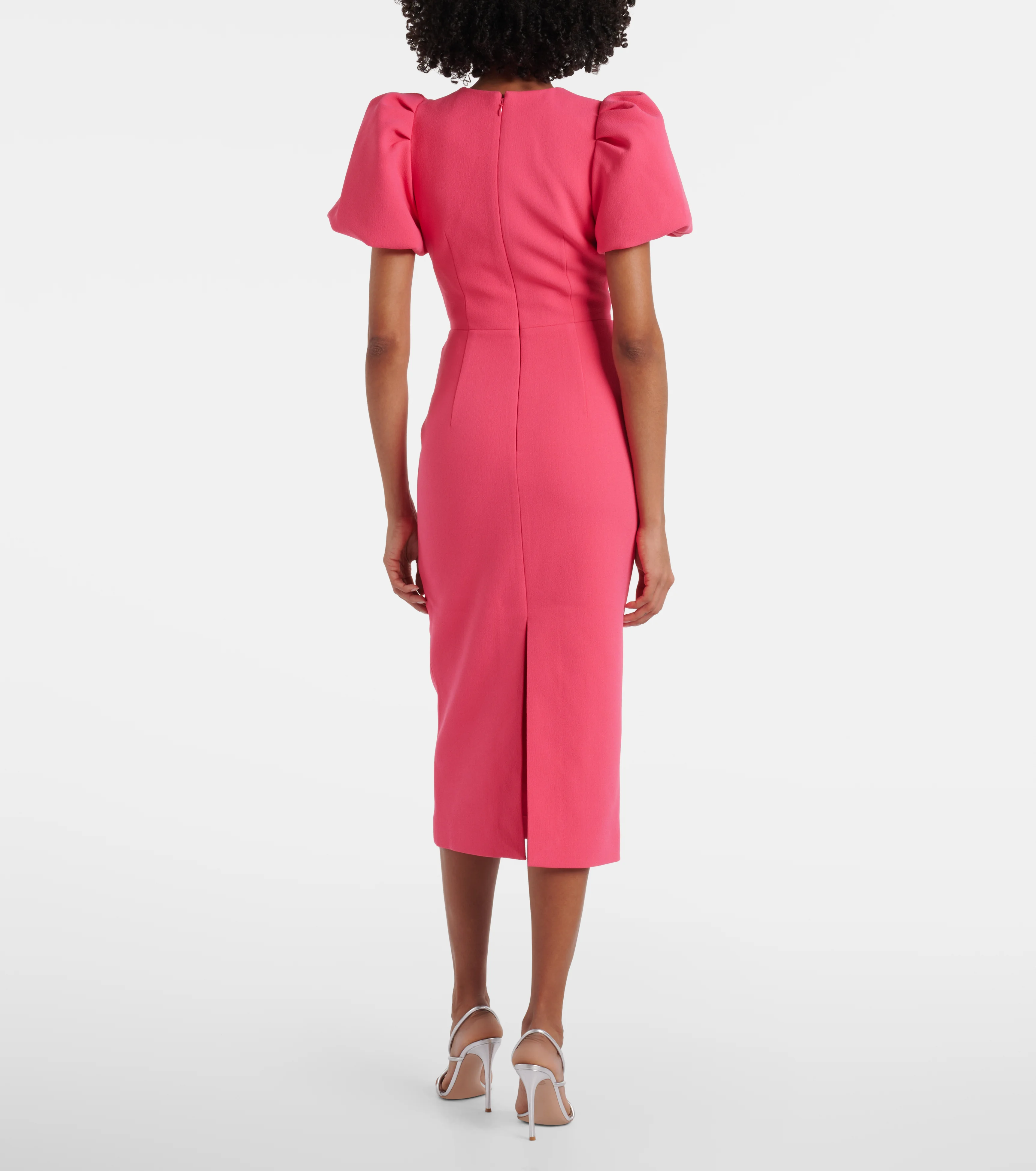 Posey embellished puff-sleeve midi dress, image 5 of 5