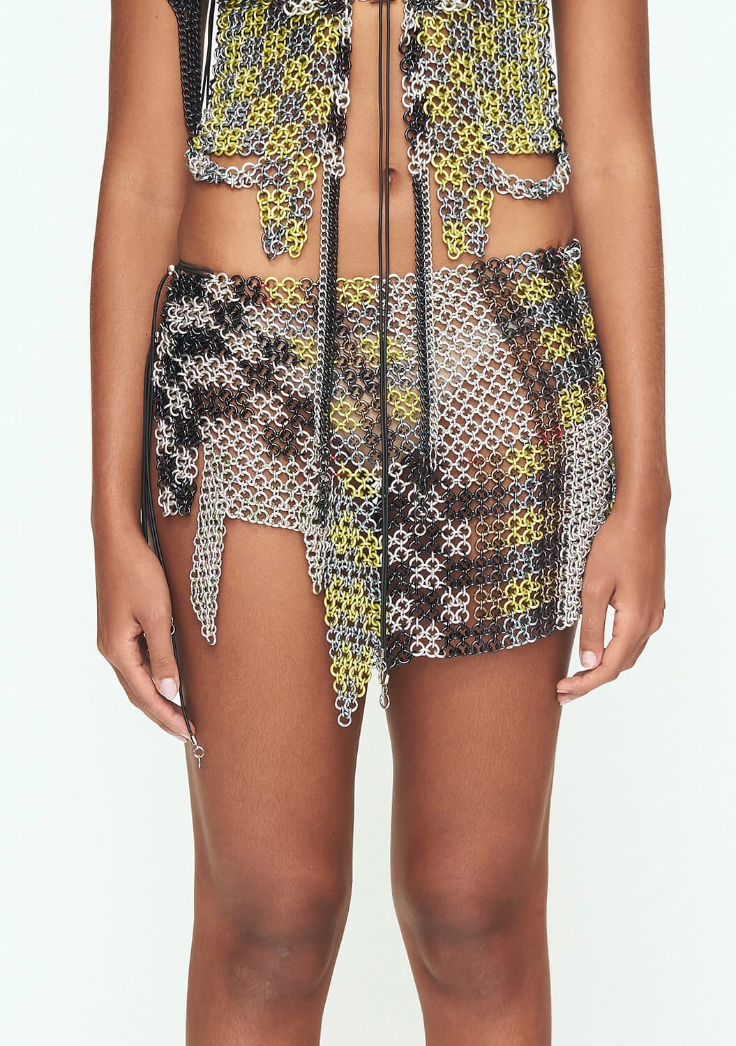 Checkered Blue + Lime Skirt