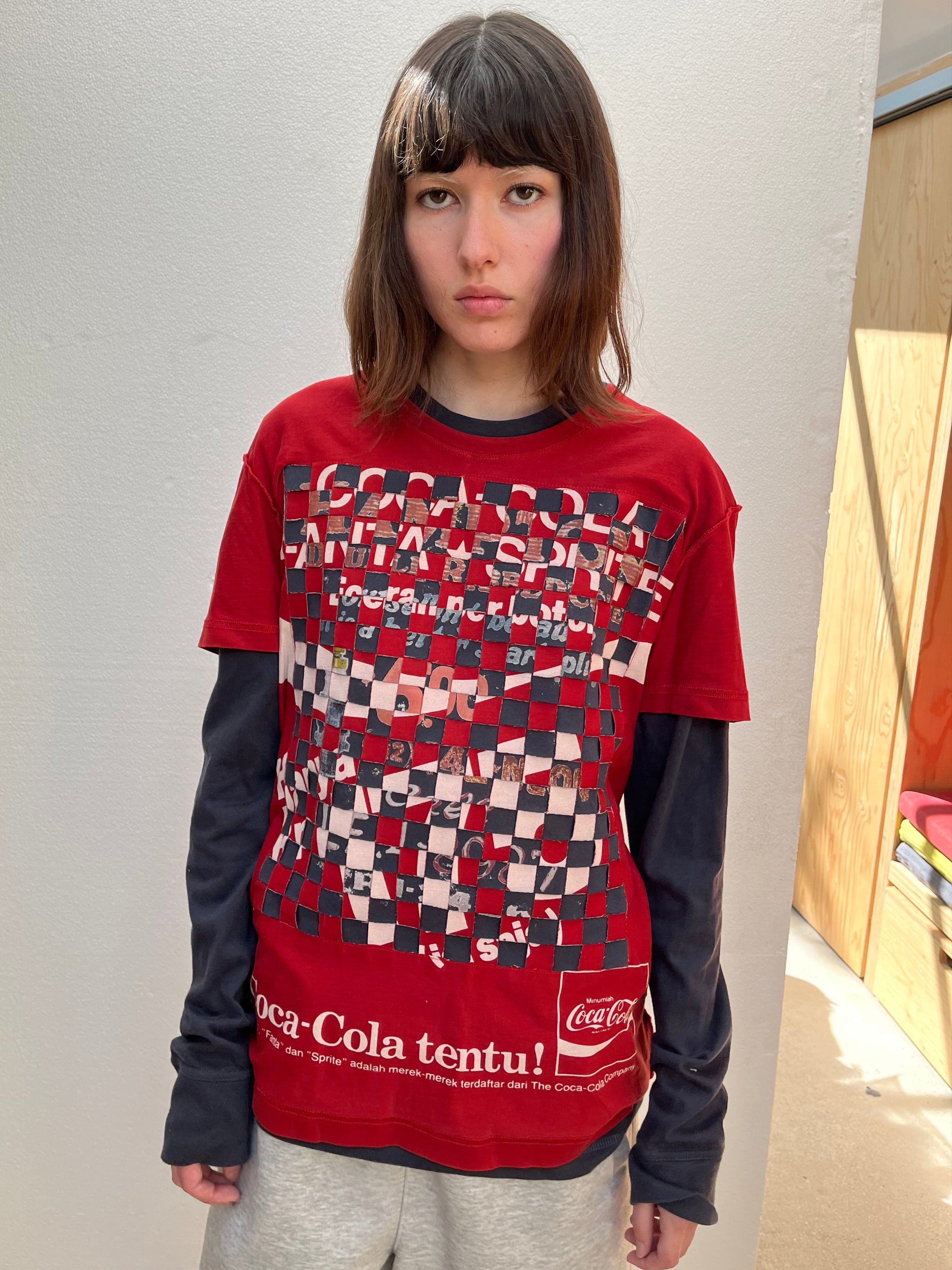 Woven Red T-shirt (wolf print)