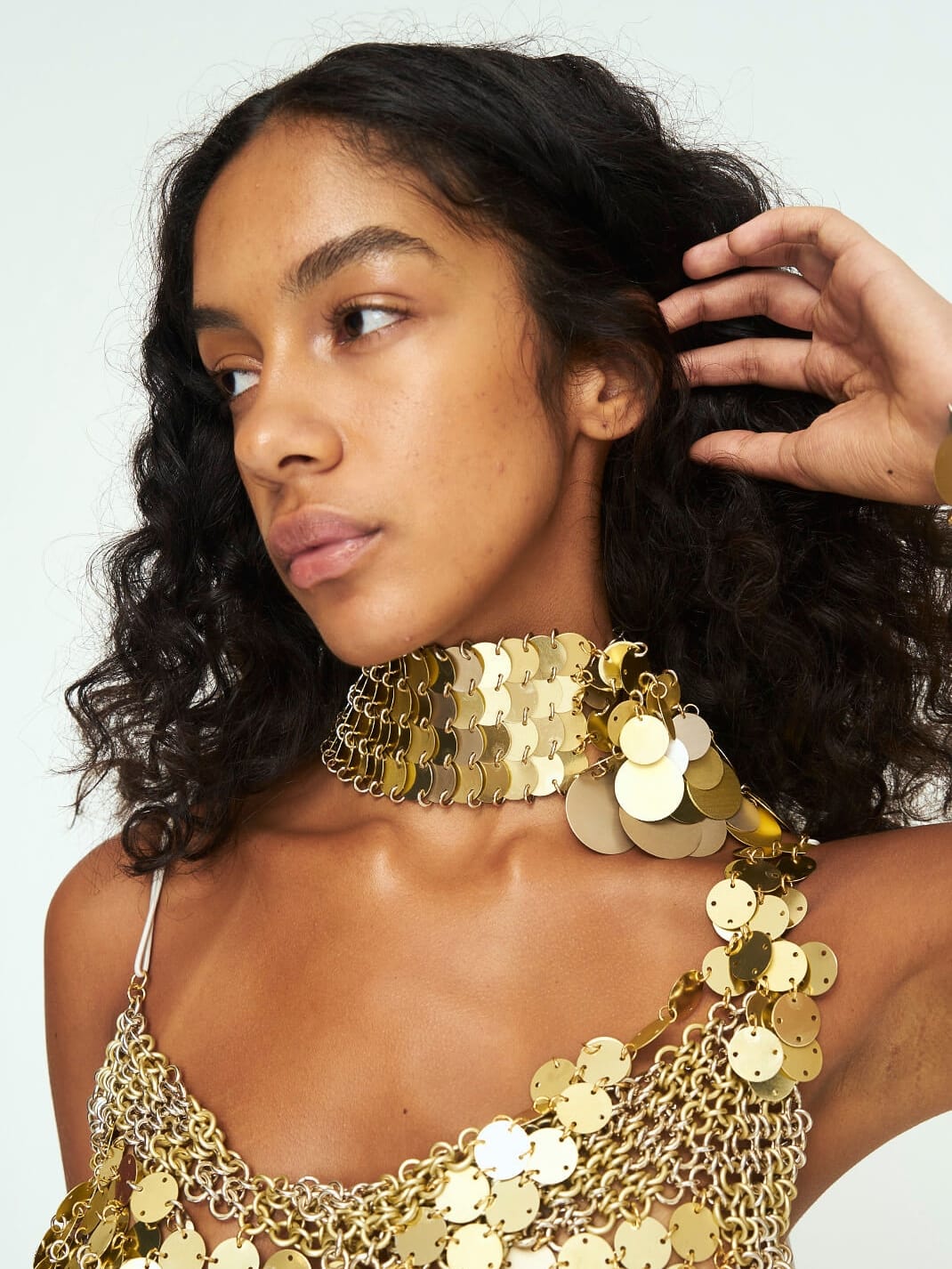 Aluminum Disc Choker - GOLD