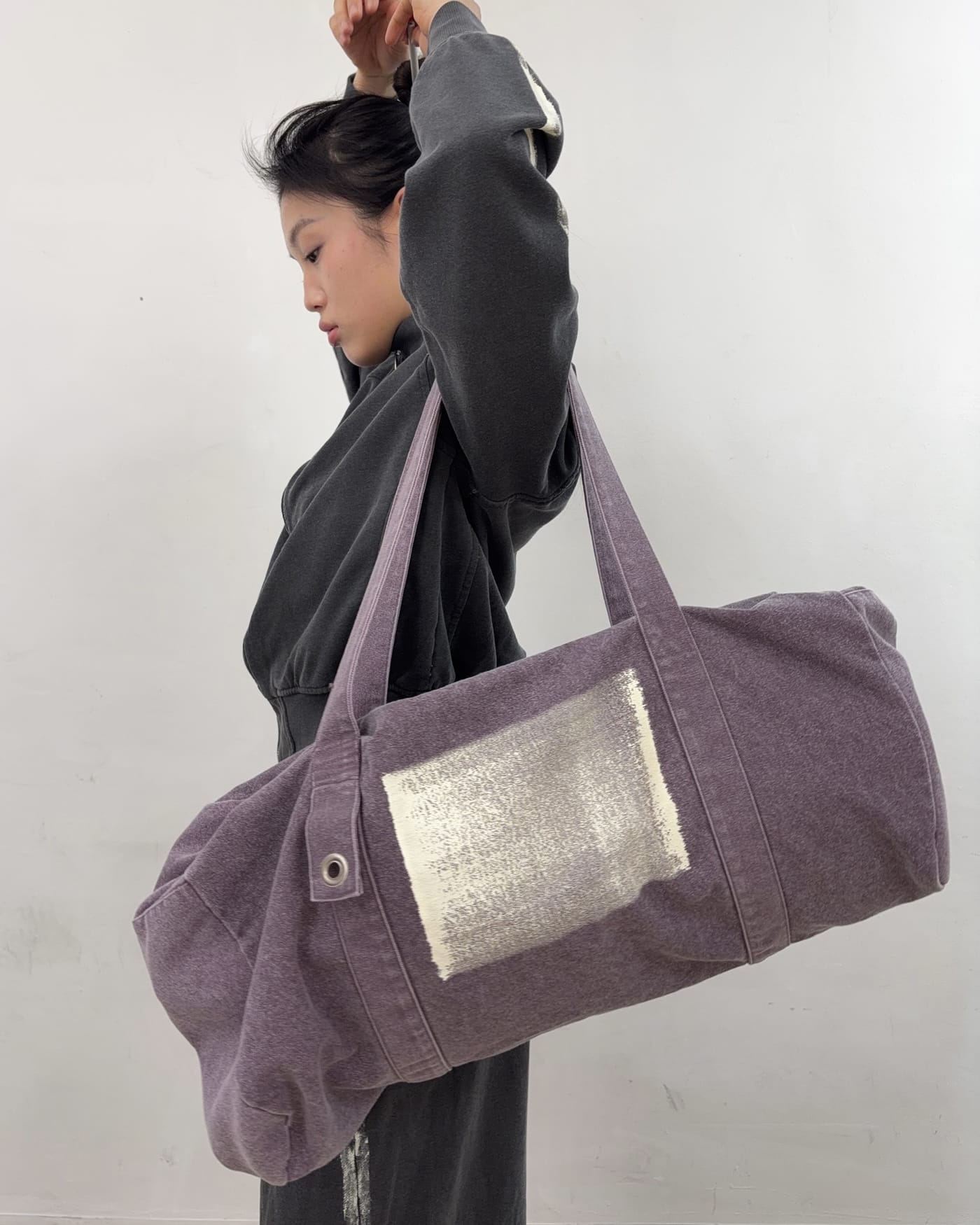 Painted Boston Bag (Purple)