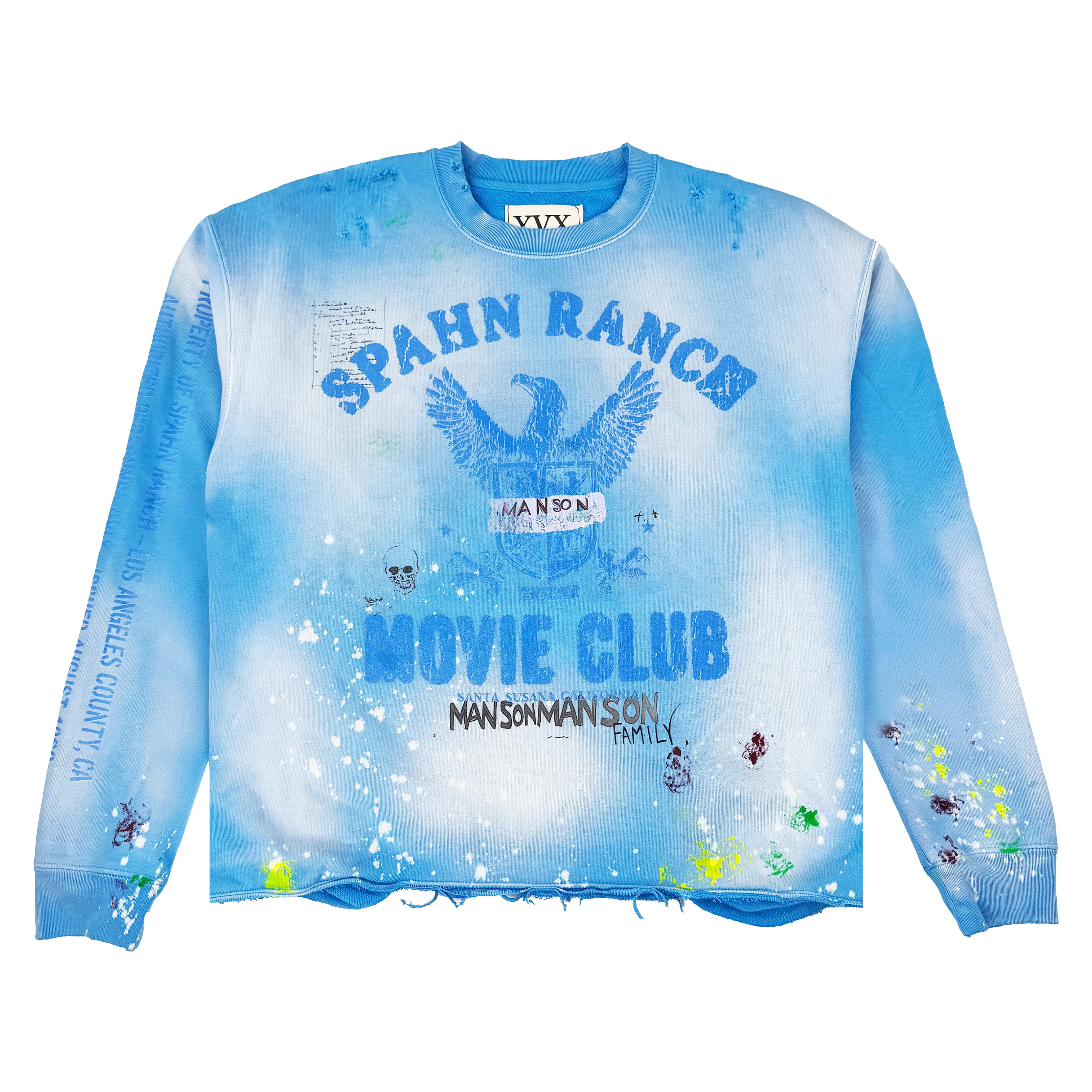 YVX Spahn Ranch Movie Club Crewneck Blue