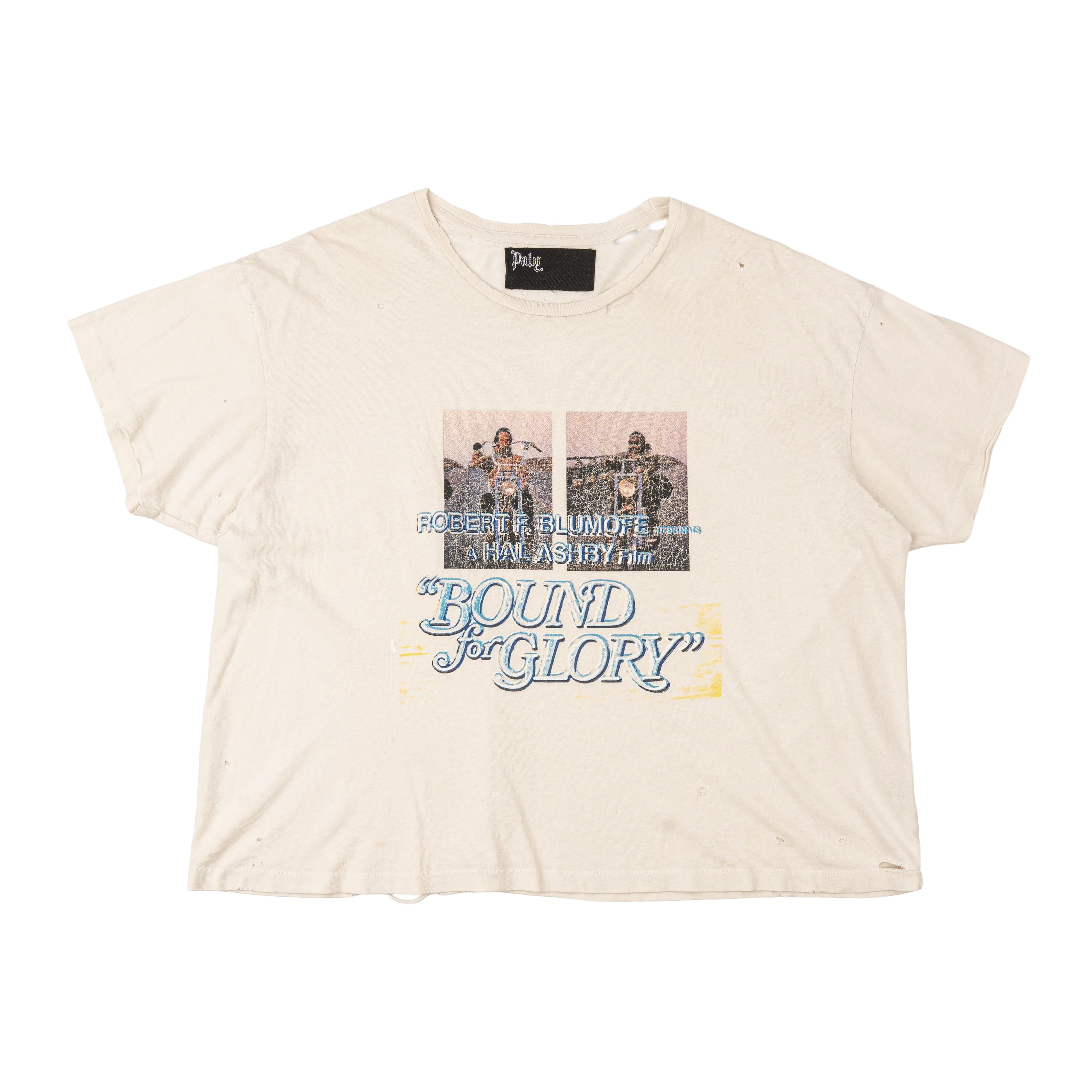 Paly Hollywood Bound For Glory Logo Short Sleeve Shirt White Multi Pre-Owned