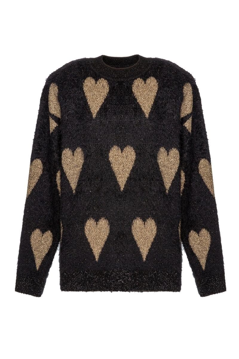 VALENTINES GOLD HEART SWEATER