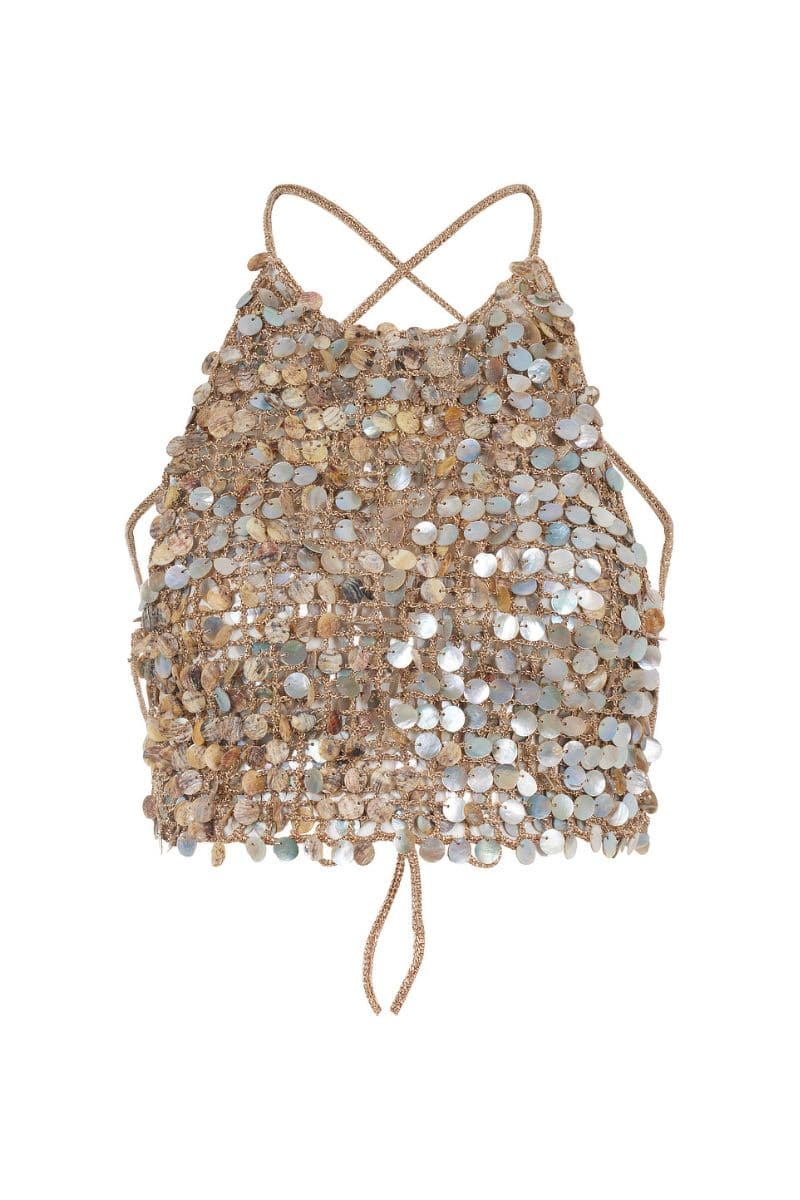 CROCHET MOTHER OF PEARL TOP