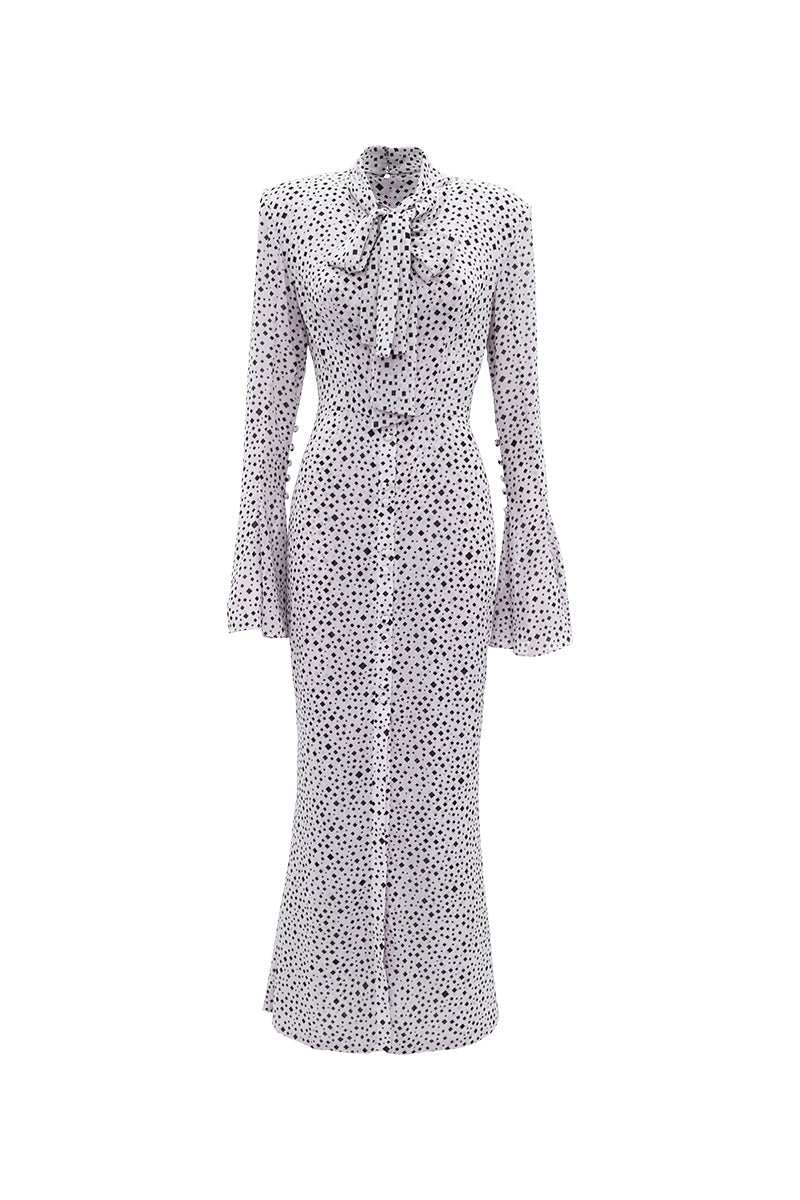 PIXELATED LOVE MAXI DRESS