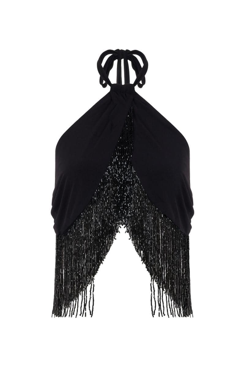 HAND-BEADED TASSEL TOP