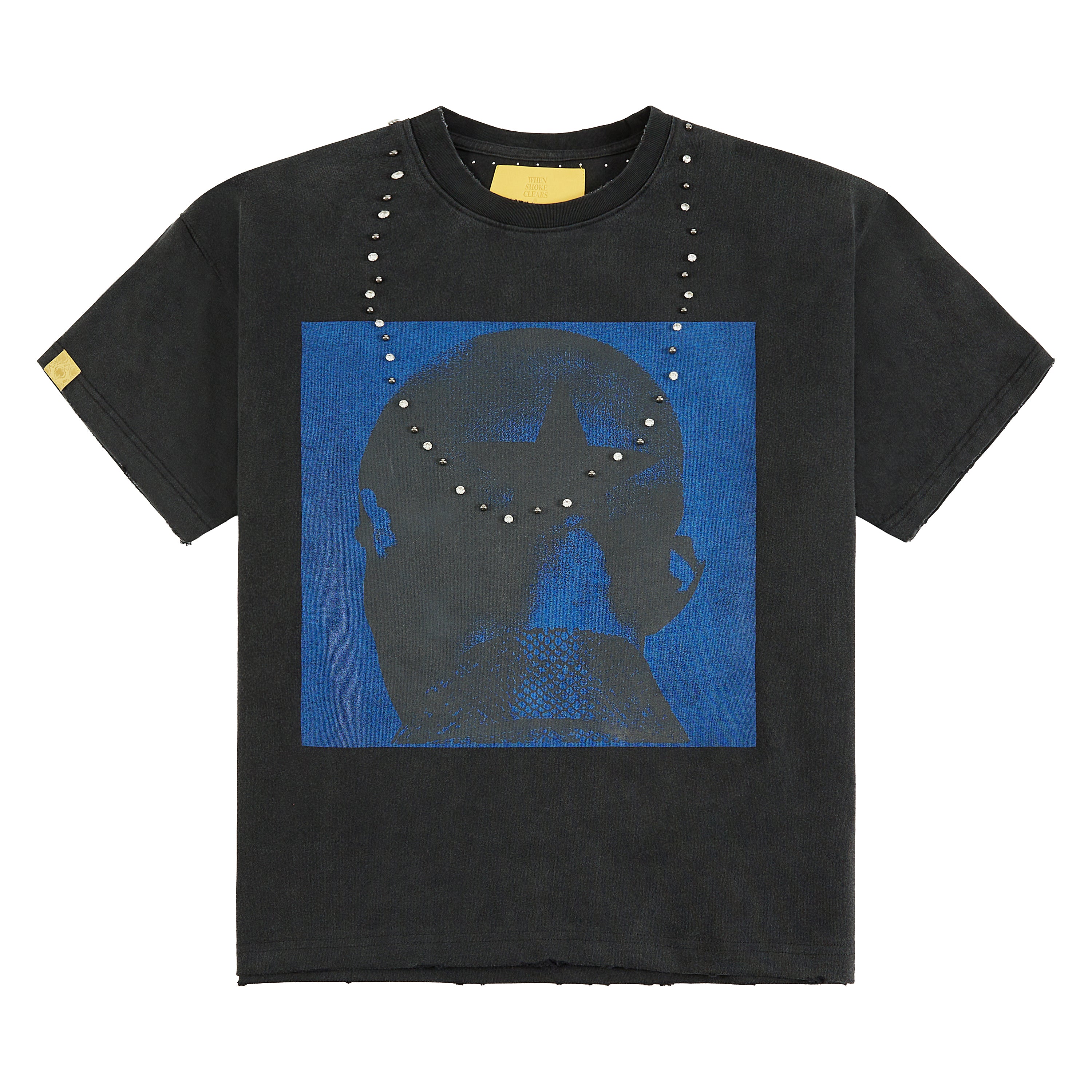 Star Head Studded Tee | Vintage Black/Blue