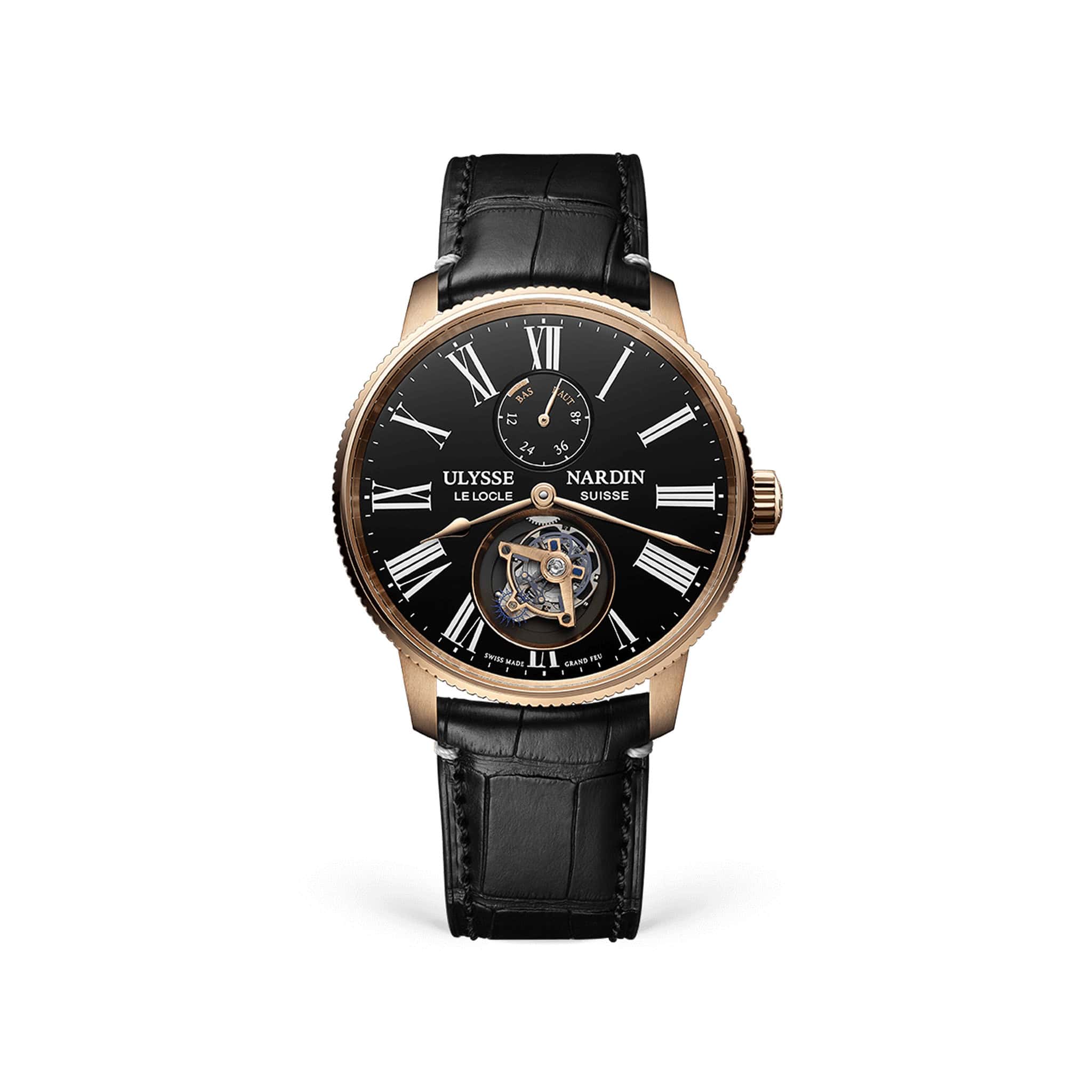 Marine Torpilleur Tourbillon 42mm Rose Gold Watch