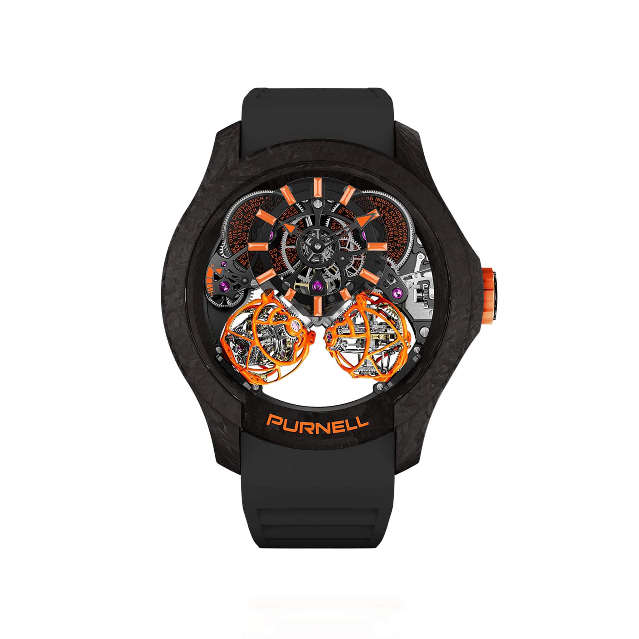 Escape II Forged Carbon Orange Watch