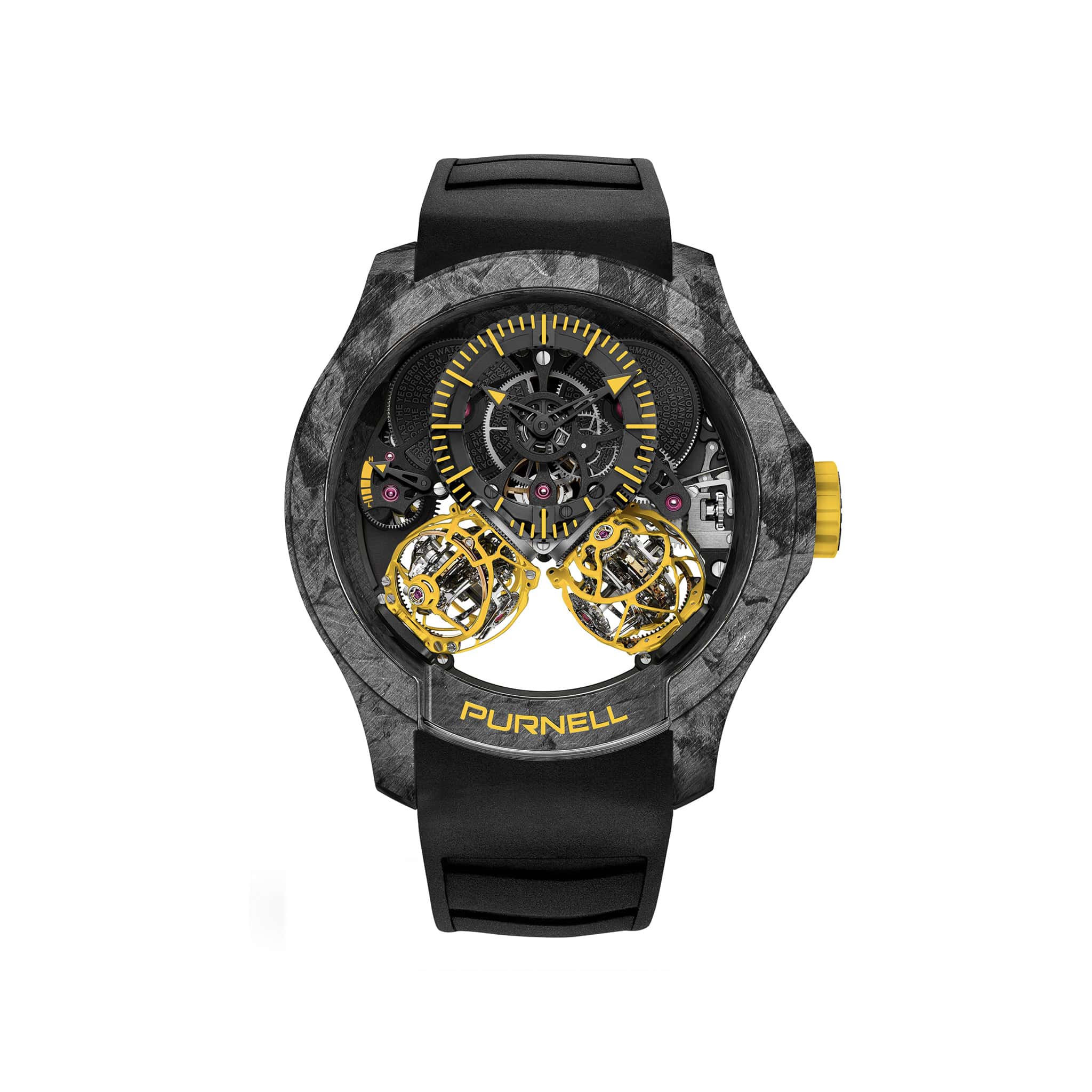 Escape II Forged Carbon Yellow Watch