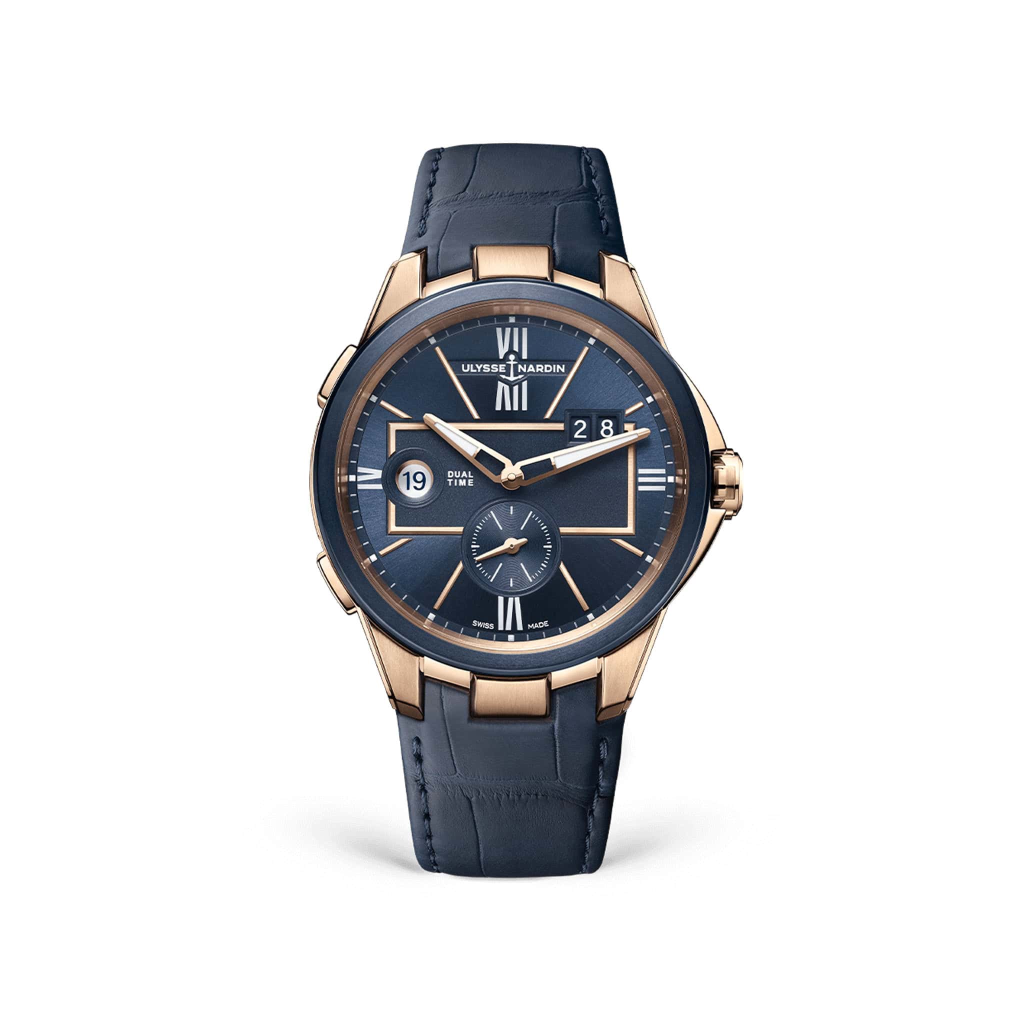 Blast Dual Time 42mm Rose Gold Watch