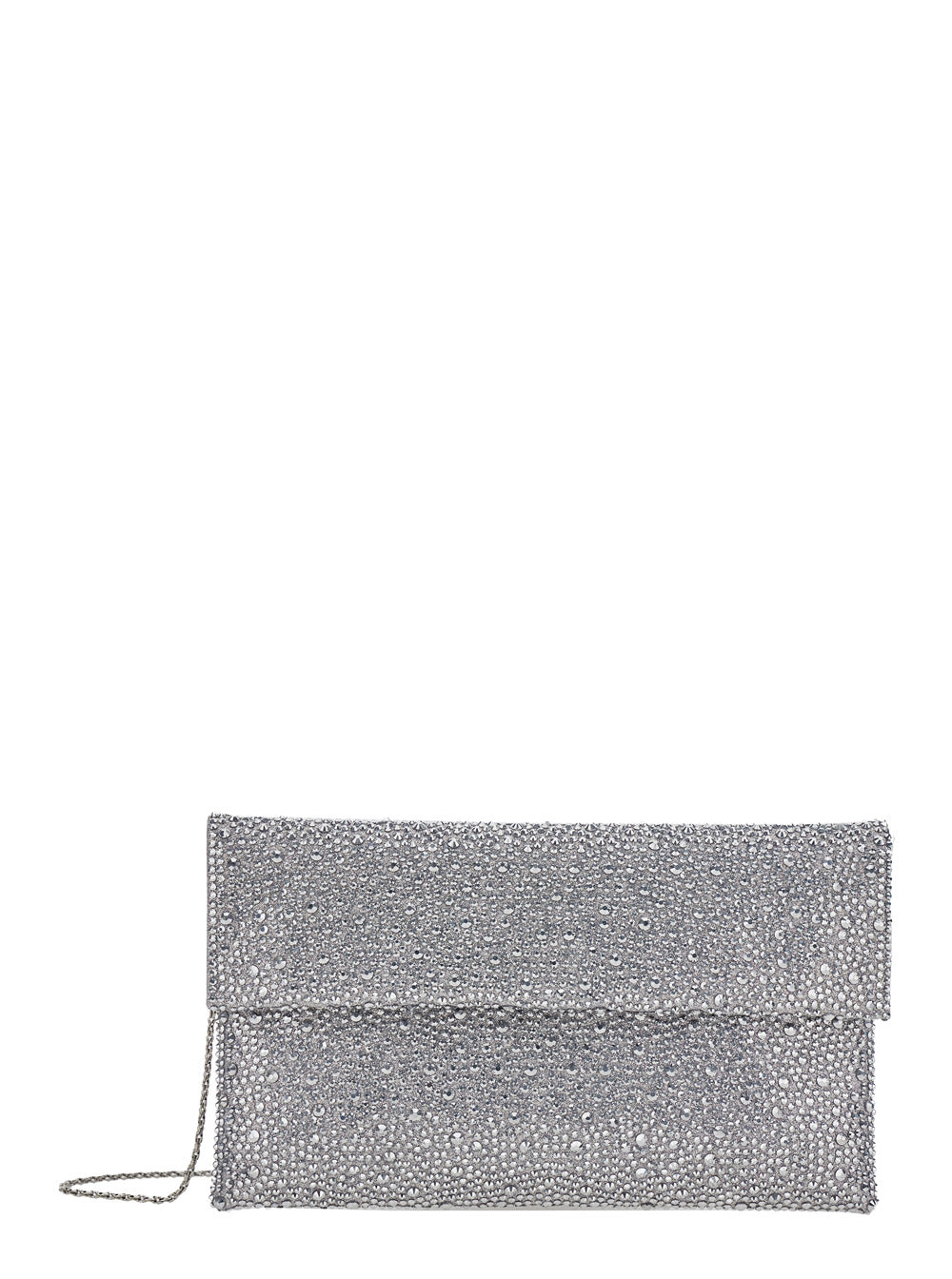 Twenty Fourhaitch Women Clutch Entirely Covered In Strass With Custom Metal Chain For Women