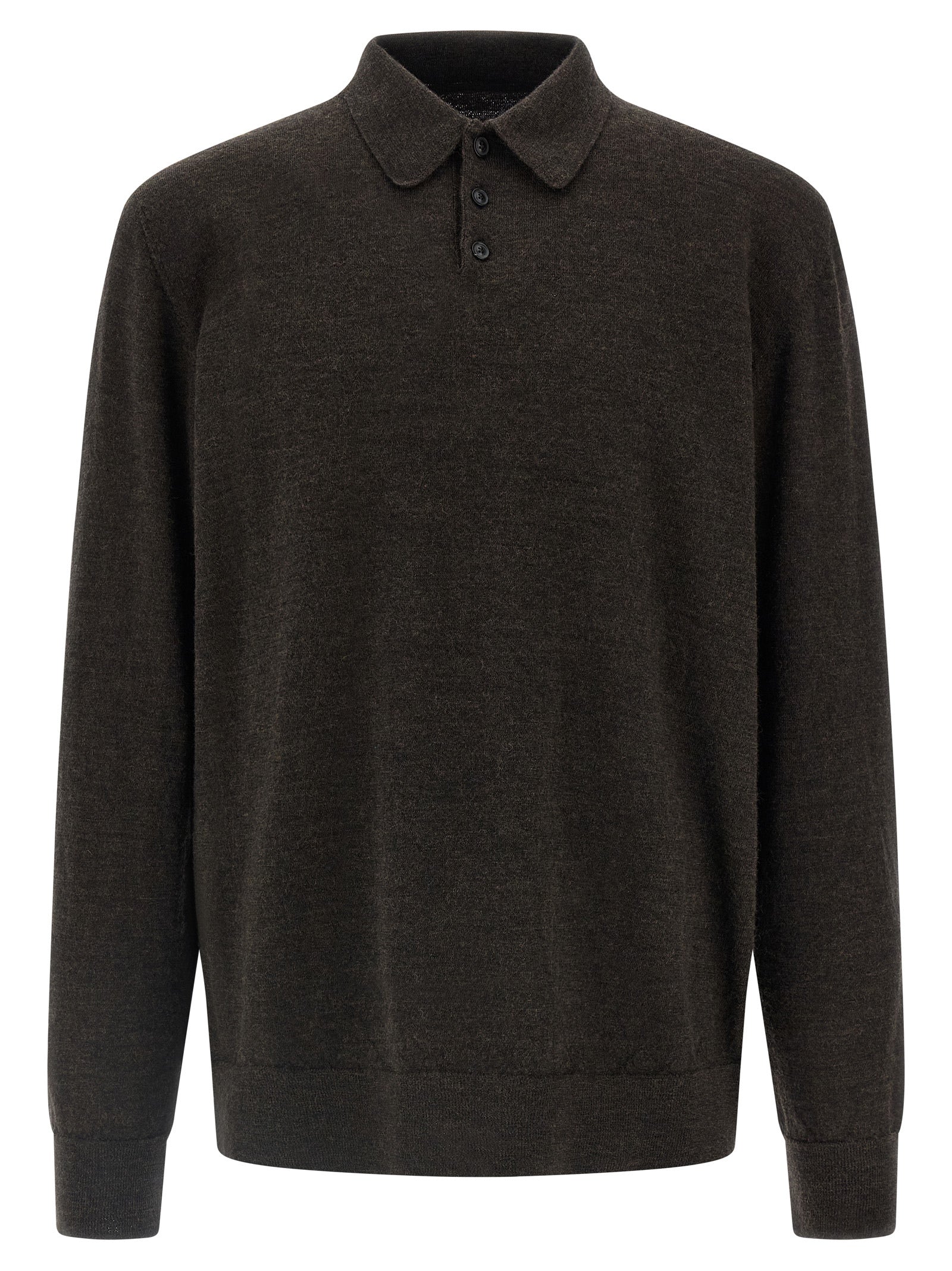 Maison Margiela Men Suede Patch Polo Shirt