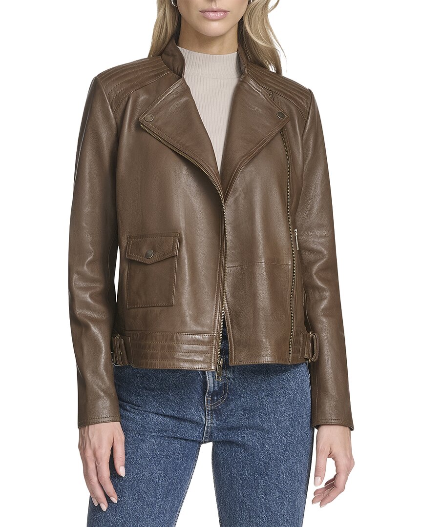 Andrew Marc Frankie Leather Moto Jacket