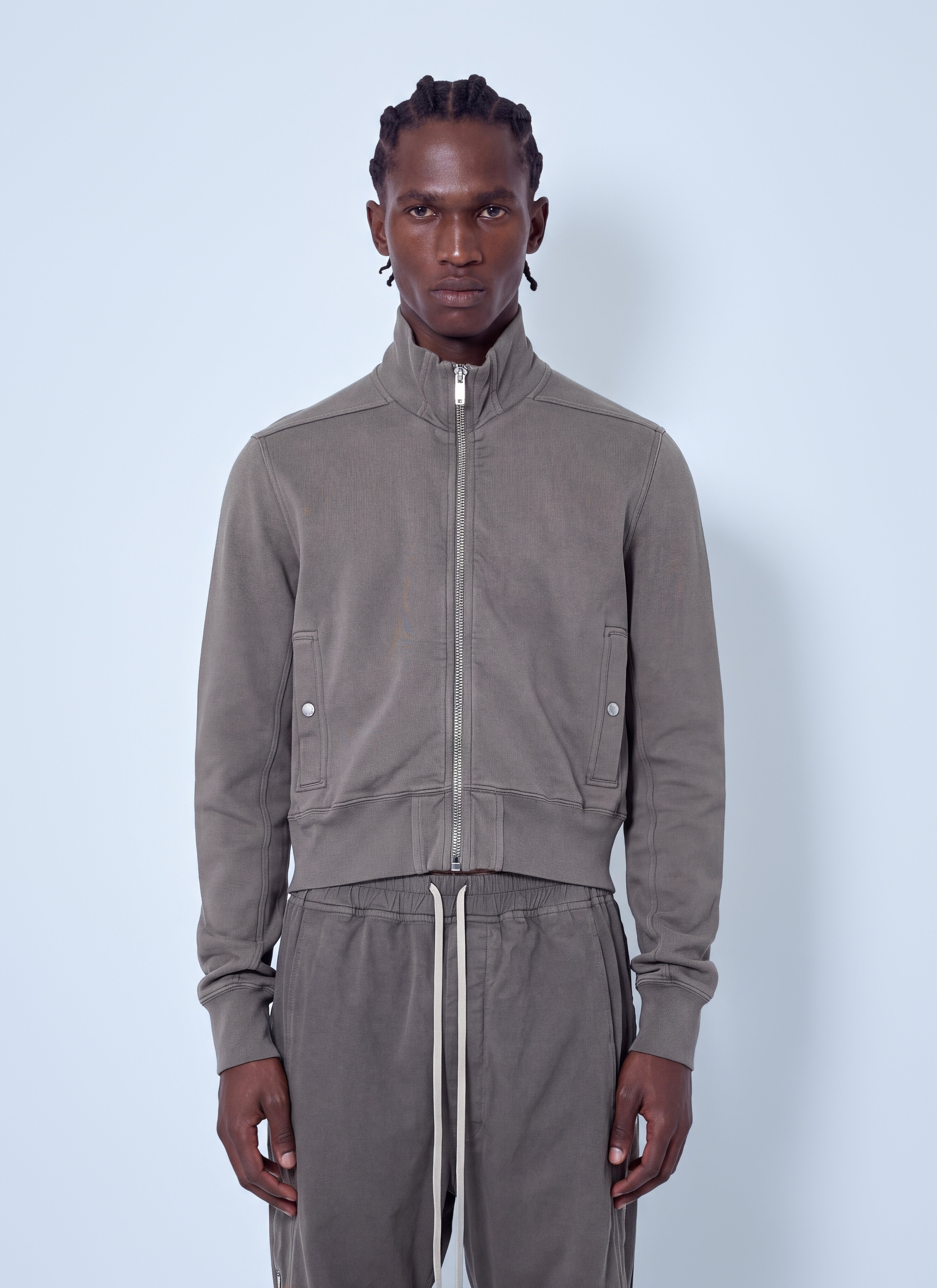 Rick Owens Drkshdw Men High Neck Zip-Up Jacket