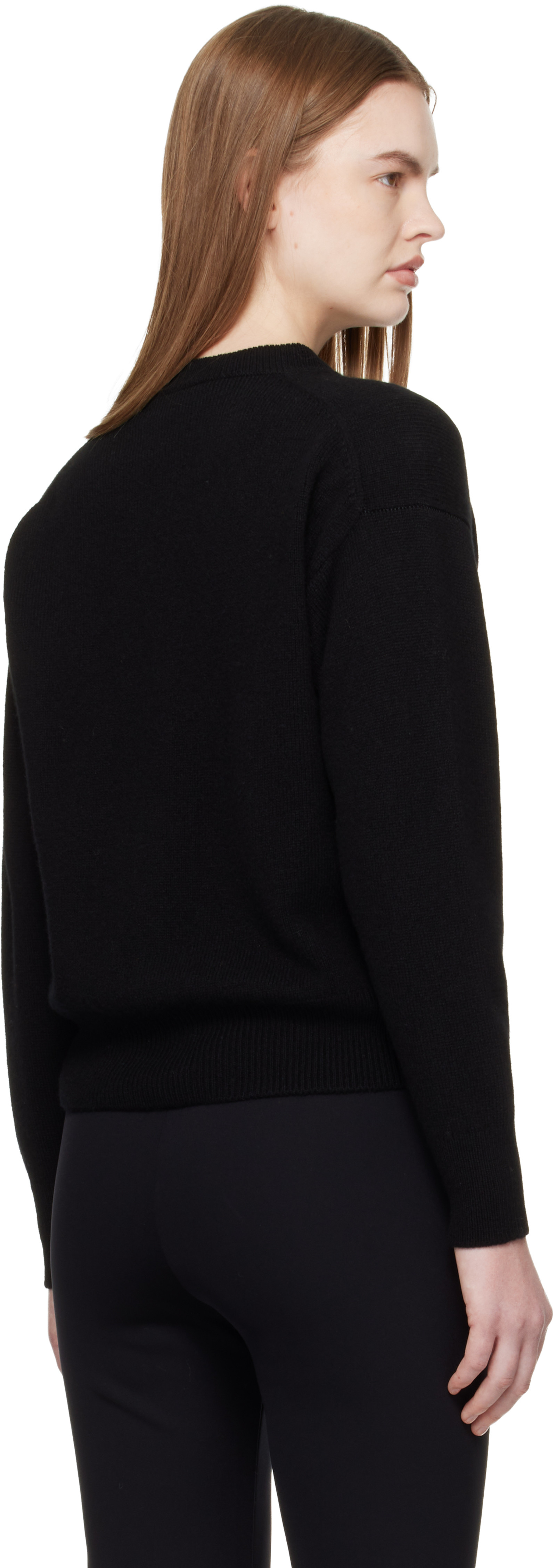 Black Ada Crewneck Cardigan — Image 4