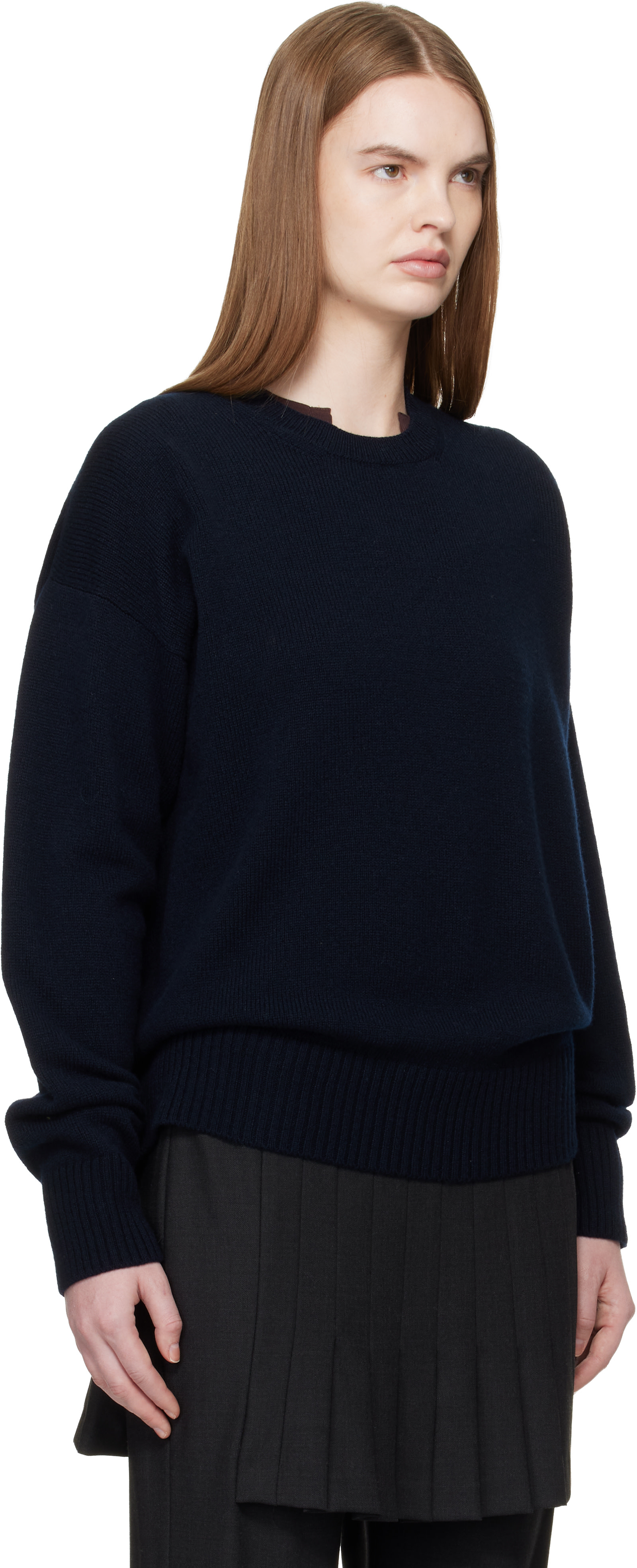 Navy Innes Slouch Sweater — Image 4