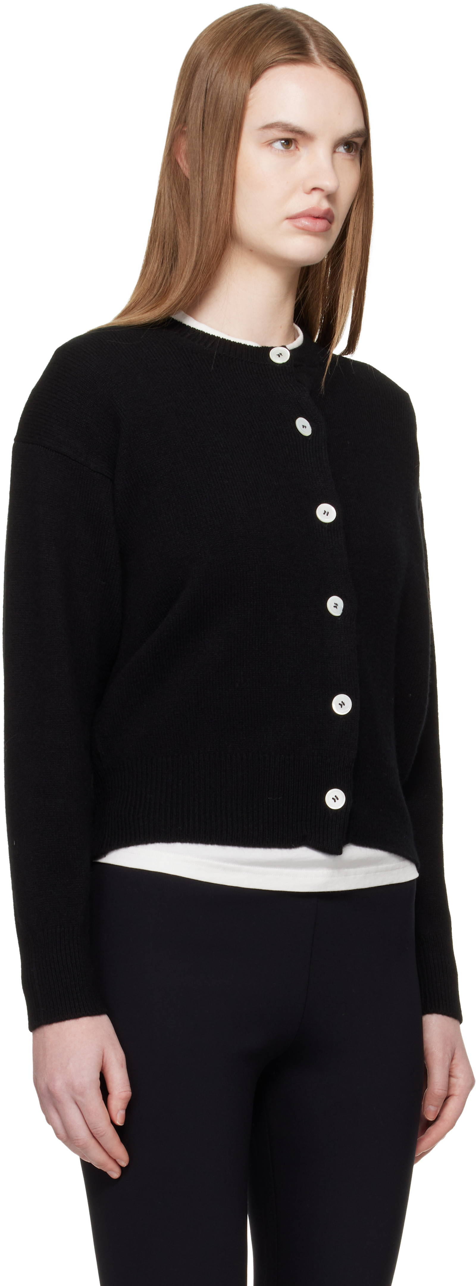 Black Ada Crewneck Cardigan — Image 3