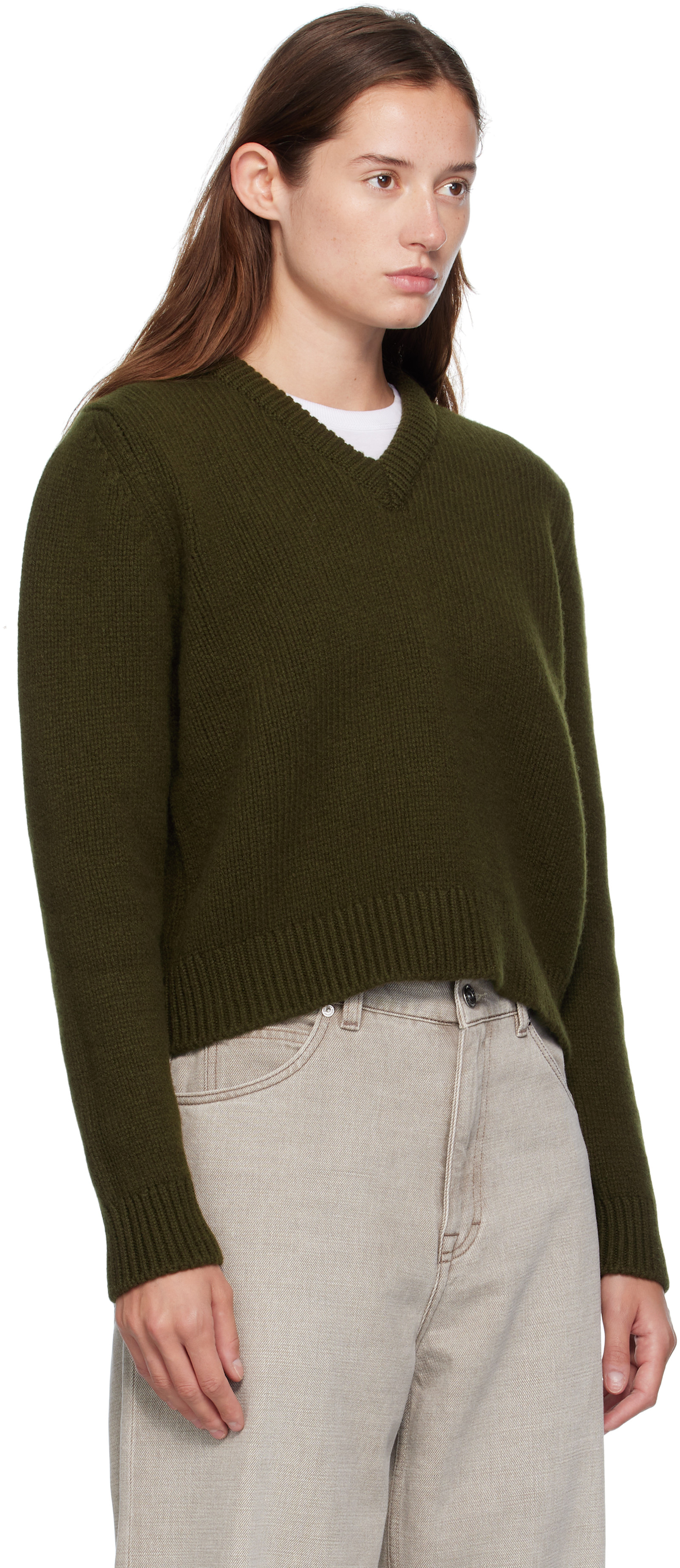Green Glenn V-Neck Sweater — Image 3