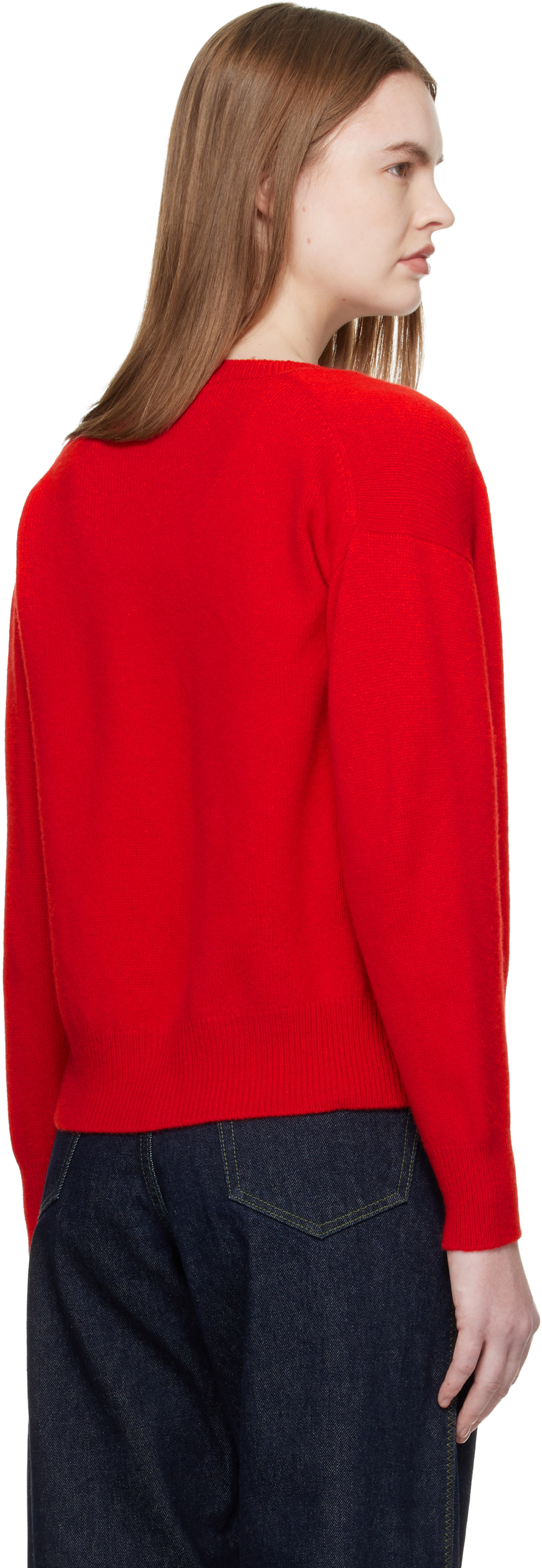 Red Ada Crewneck Cardigan — Image 3